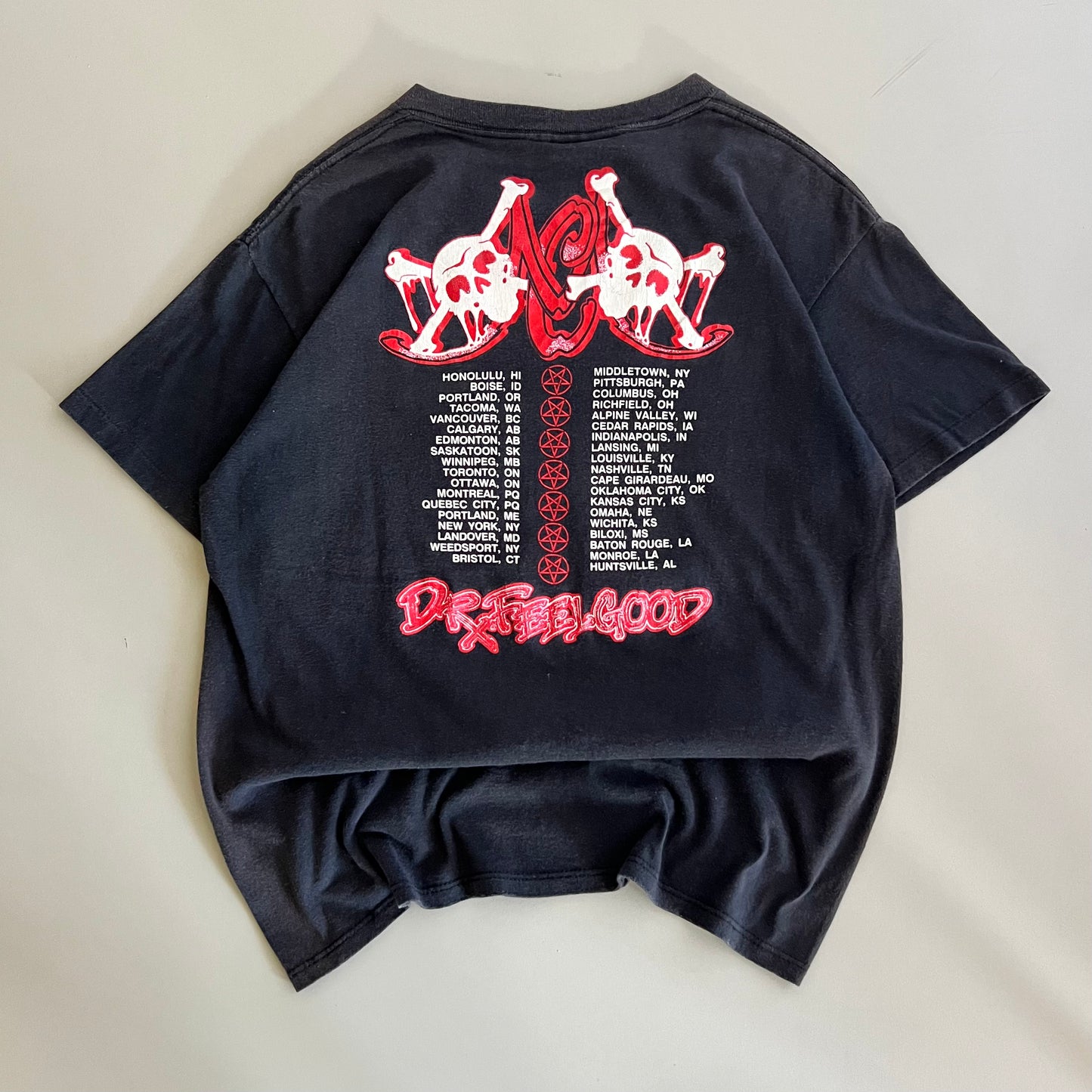 Large 1980s Motley Crue T-shirt