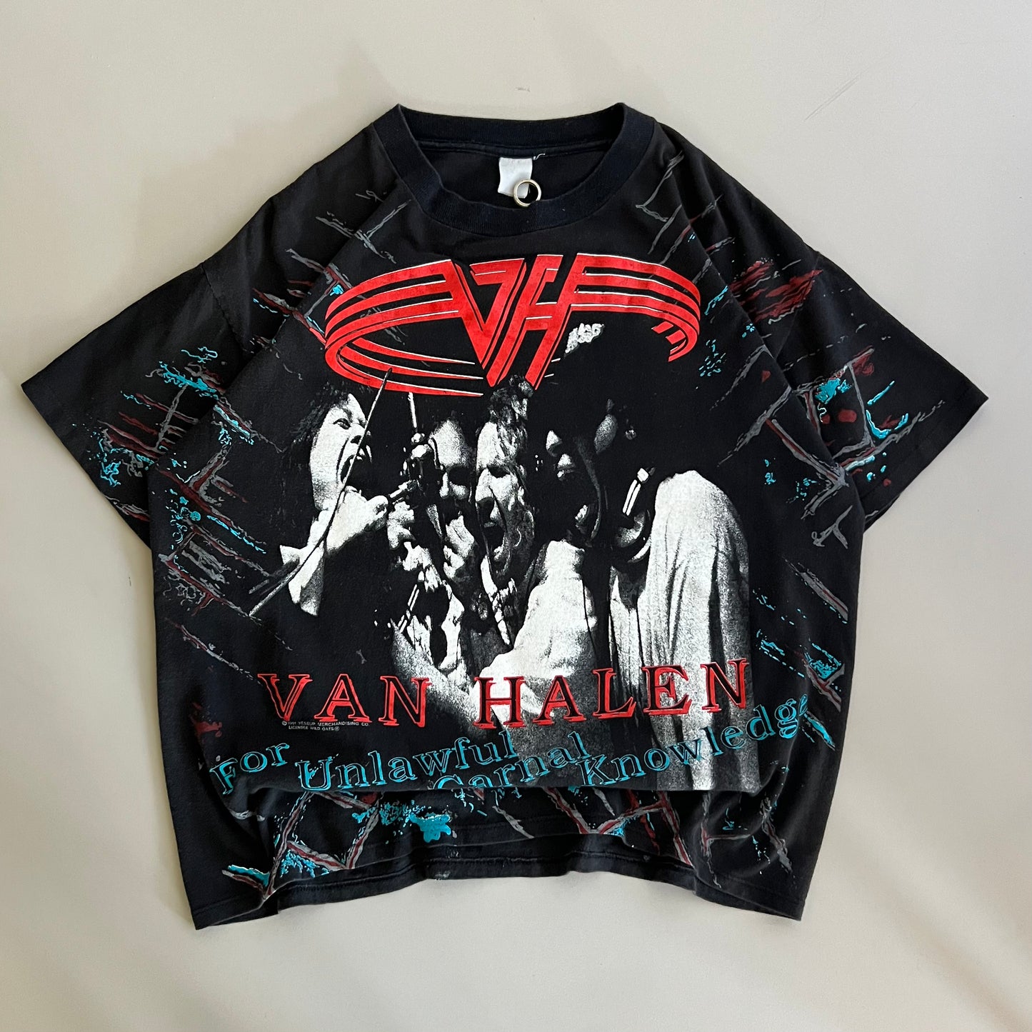 XL 1991 Van Halen AOP Tour T-shirt