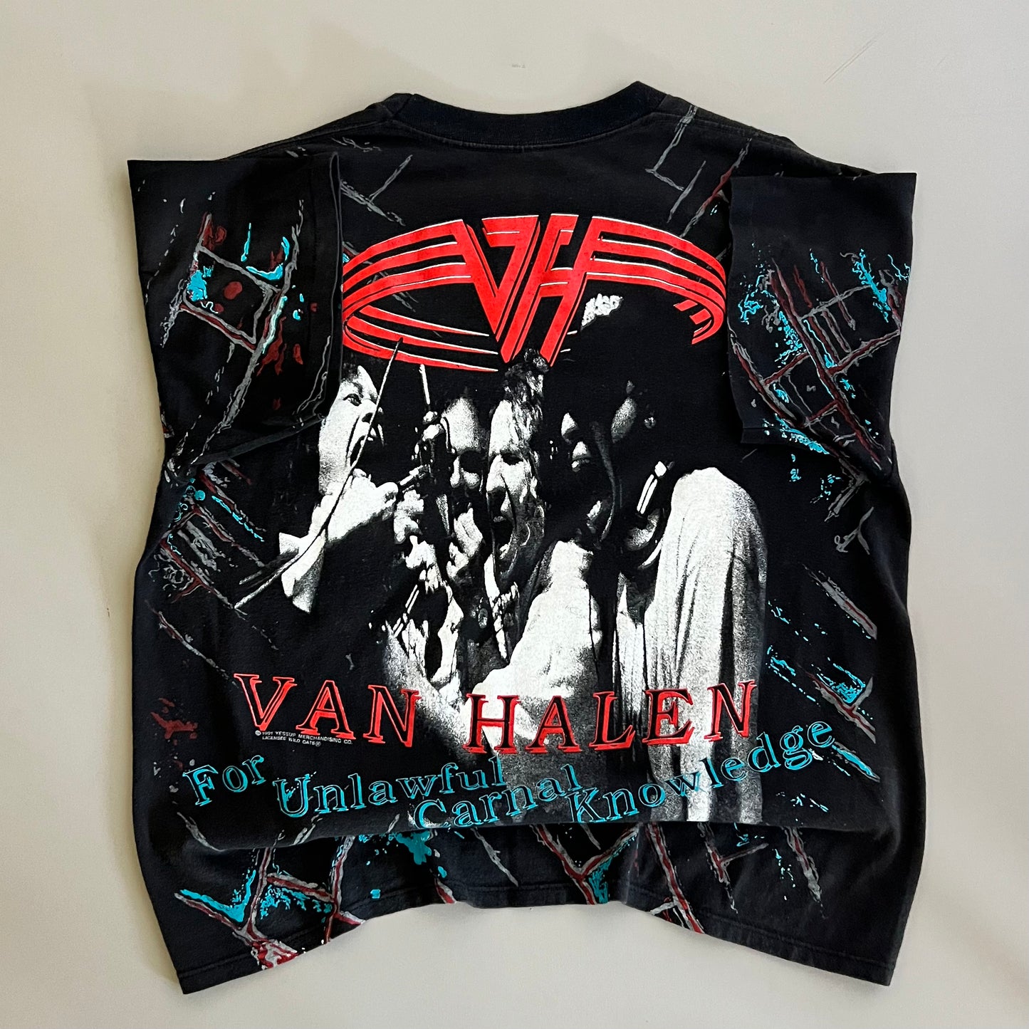 XL 1991 Van Halen AOP Tour T-shirt