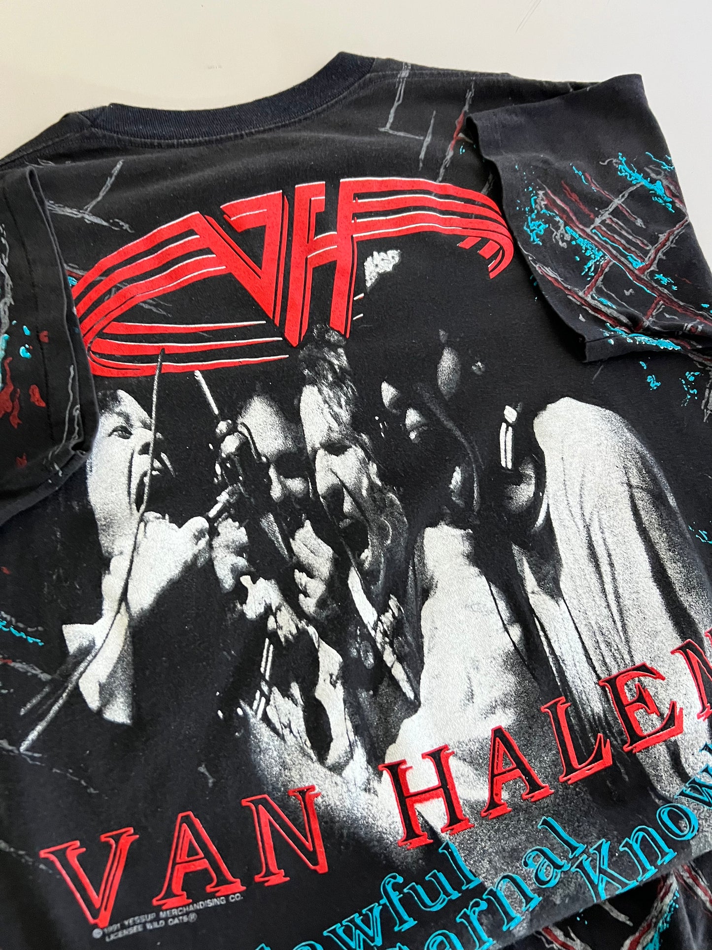XL 1991 Van Halen AOP Tour T-shirt
