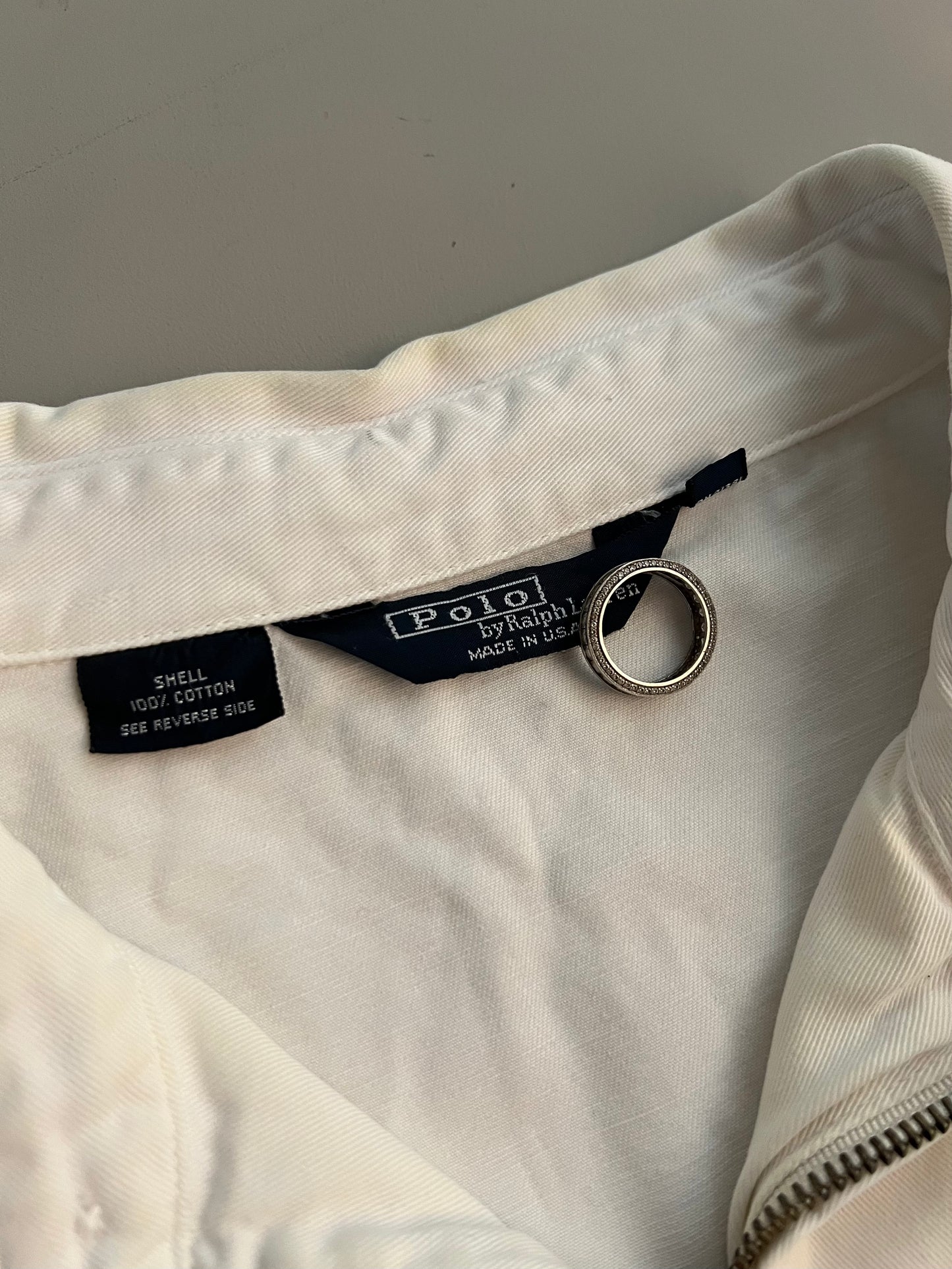 2XL 90s White Polo Ralph Lauren Work Jacket