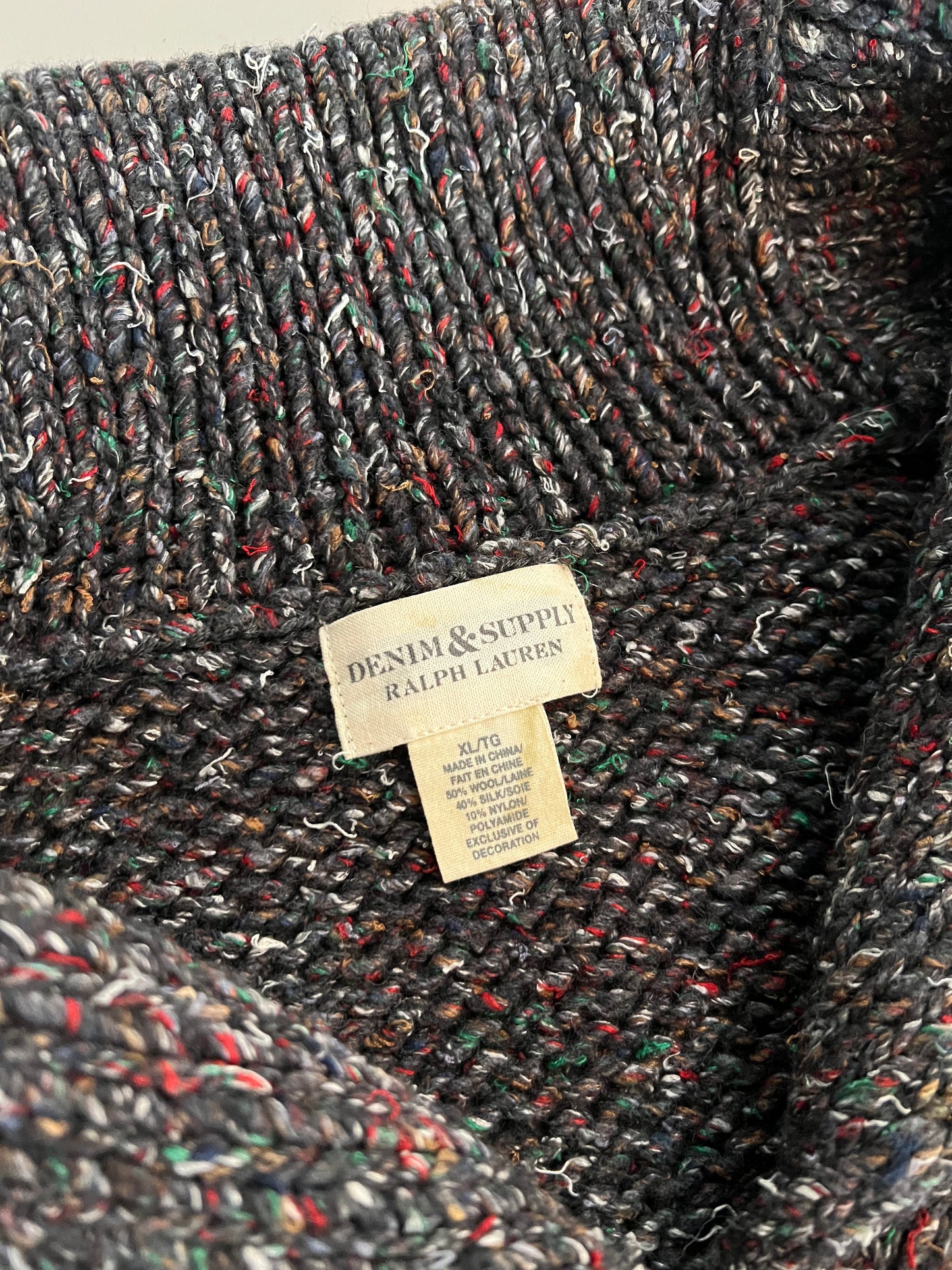 XL Polo Ralph Lauren Denim & Supply Multicolor Knit Shawl