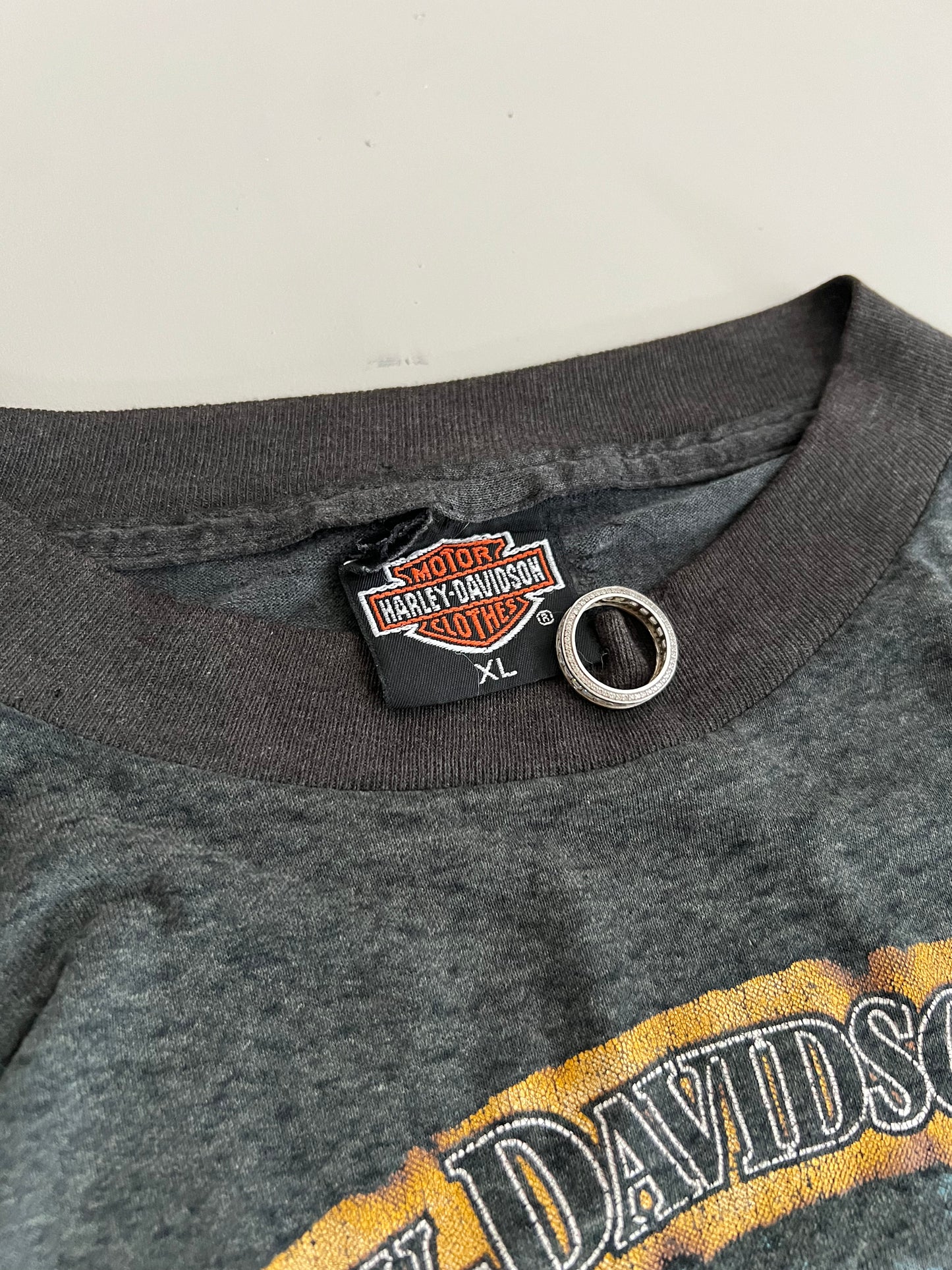 XL 80s Harley Davidson South Carolina 3D Emblem T-shirt