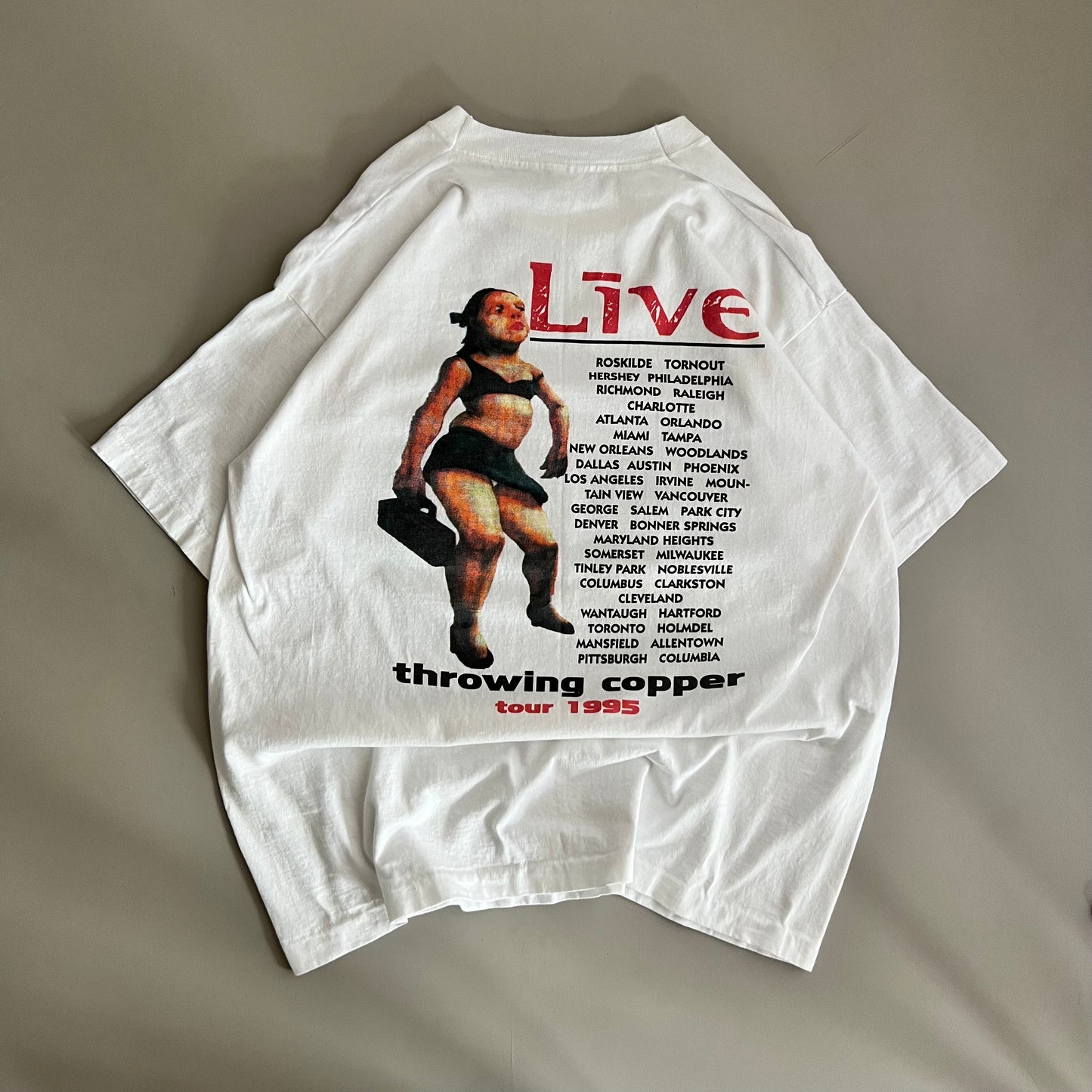 XL 1995 Throwing Copper LIVE T-shirt
