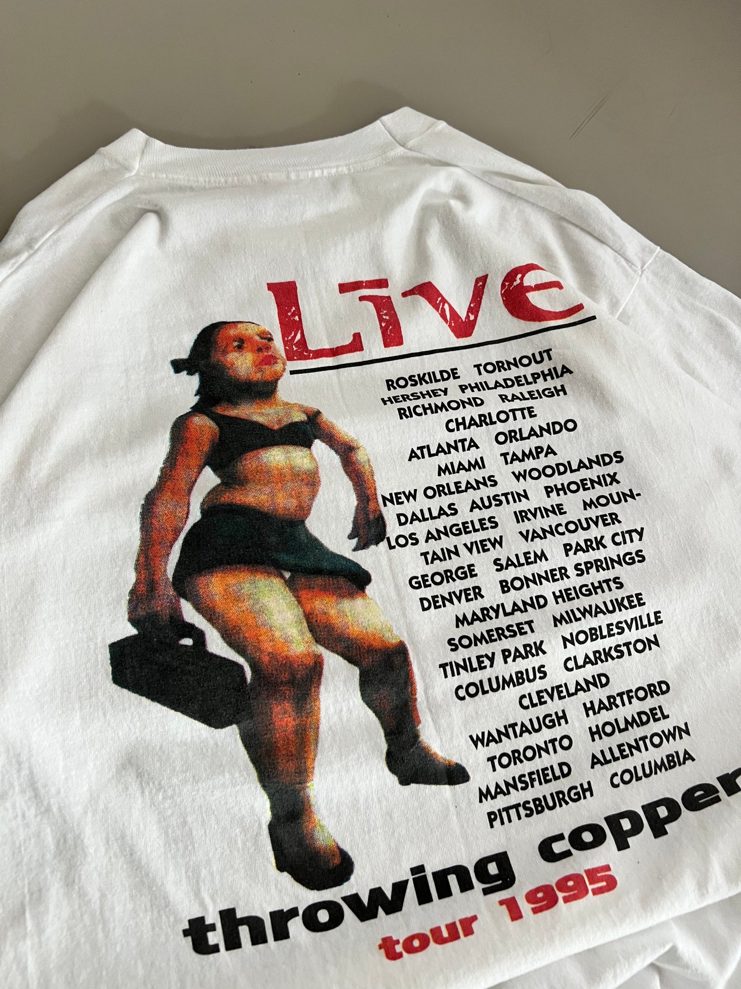 XL 1995 Throwing Copper LIVE T-shirt