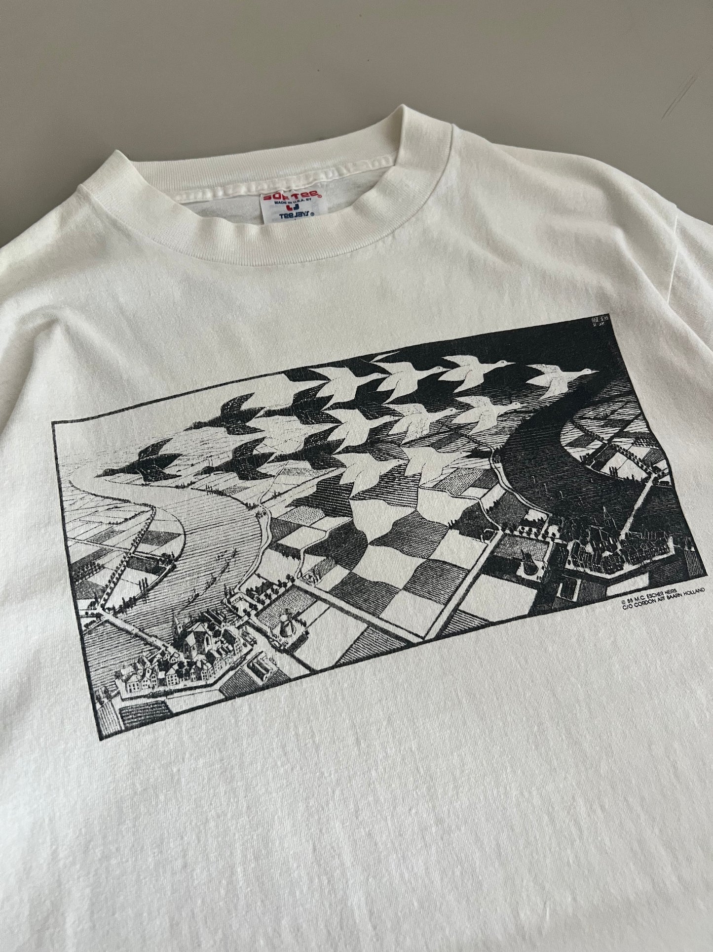 Large 1988 MC Escher Art T-shirt