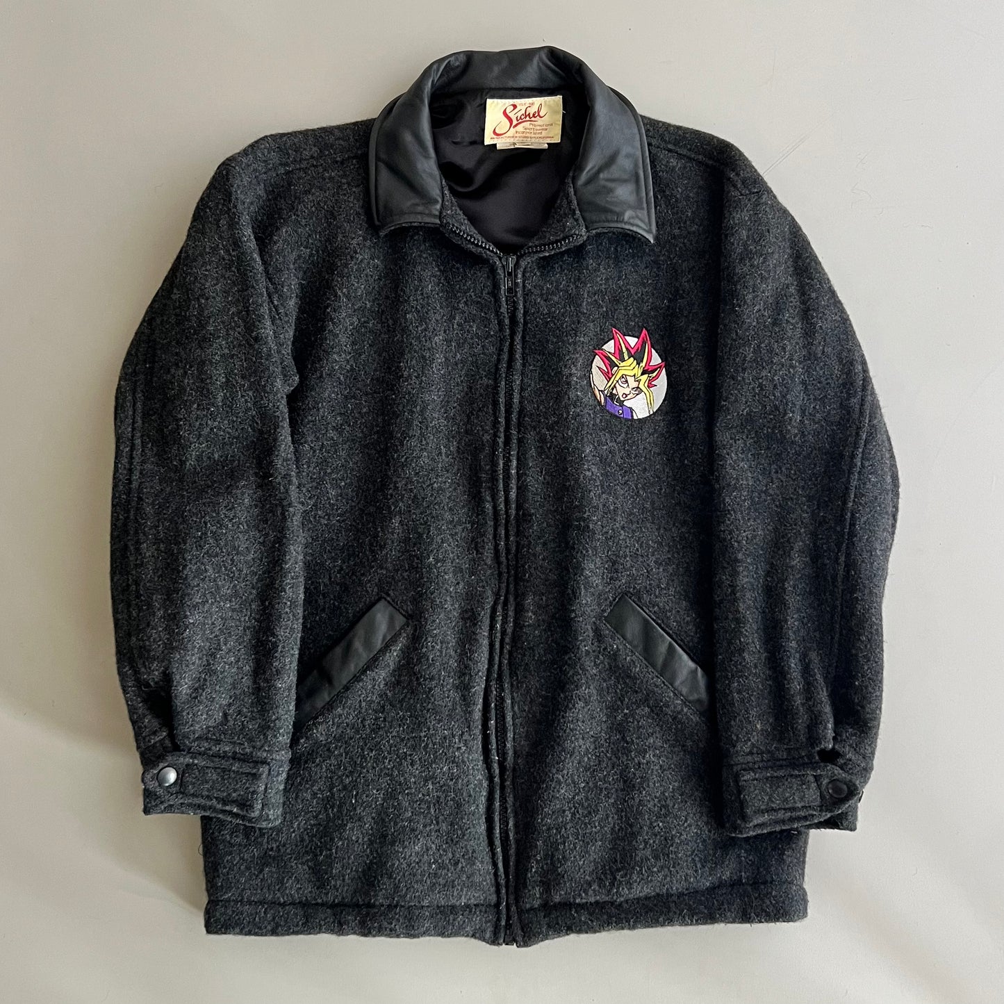 Small 90s Yu-Gi-Oh! Production Crew Wool Coat