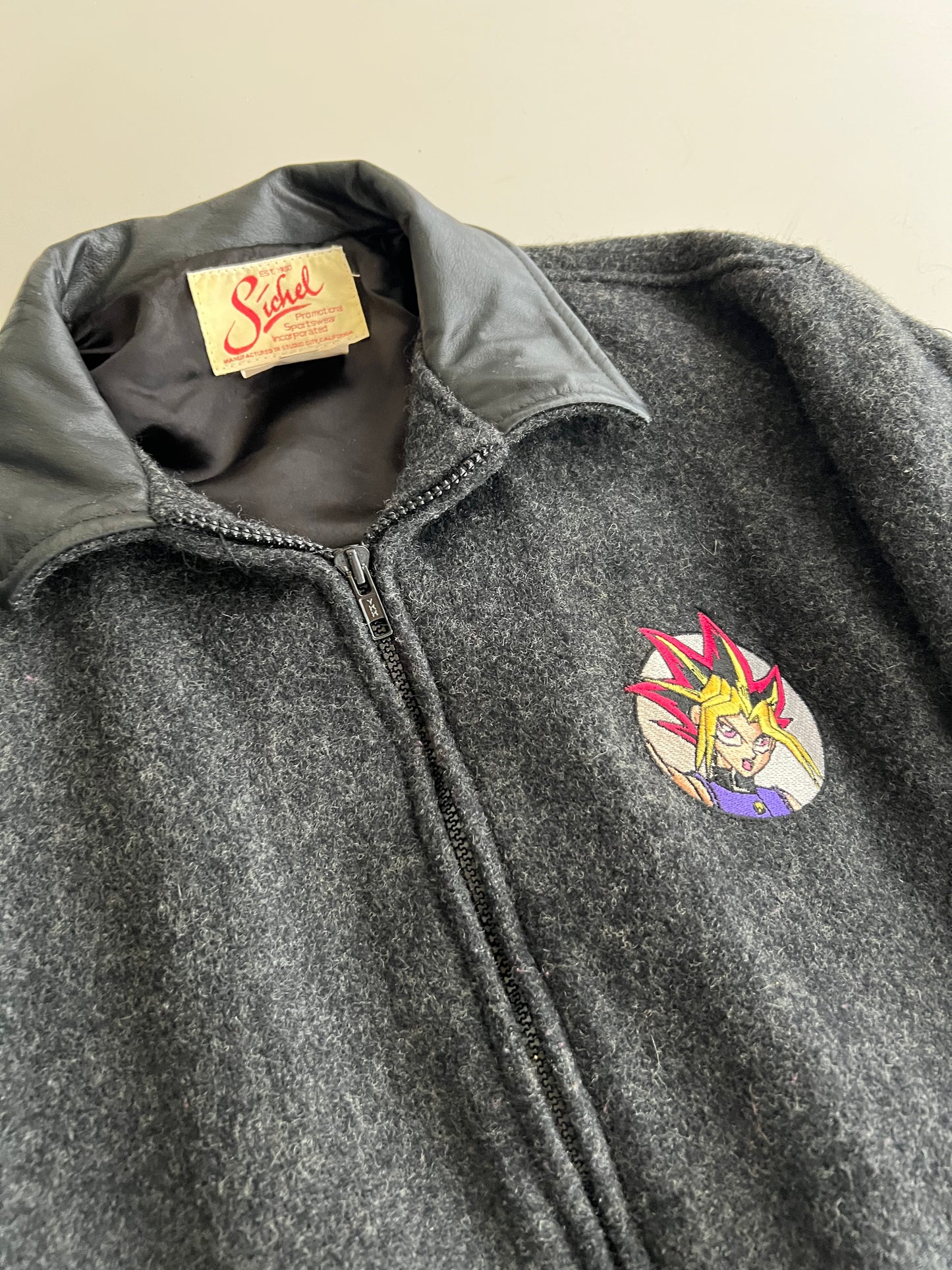 Small 90s Yu-Gi-Oh! Production Crew Wool Coat
