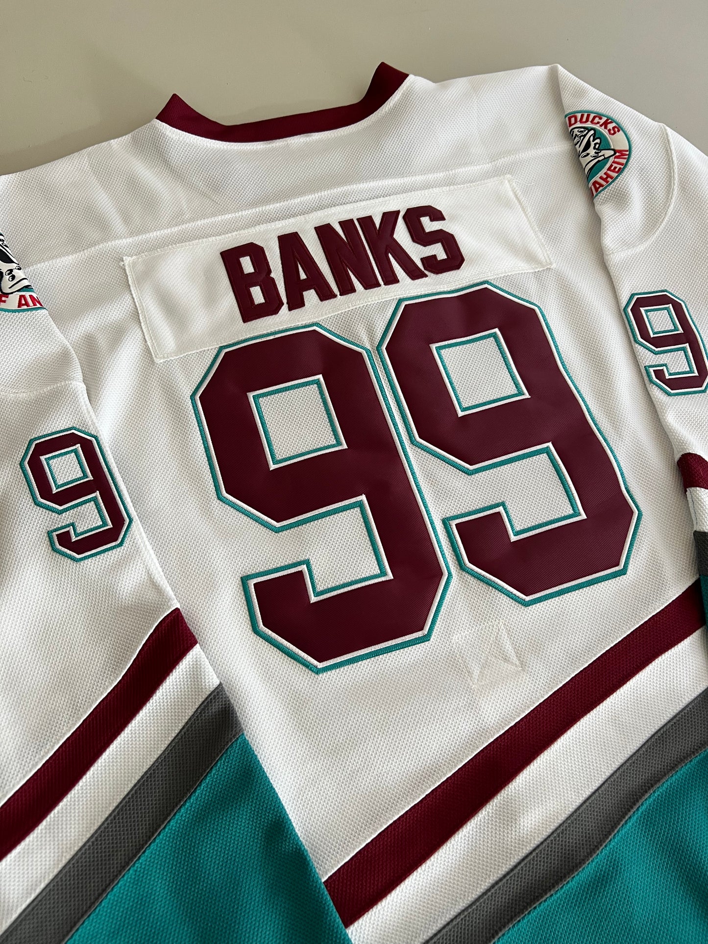 XL Mighty Ducks Adam Banks Hockey Jersey