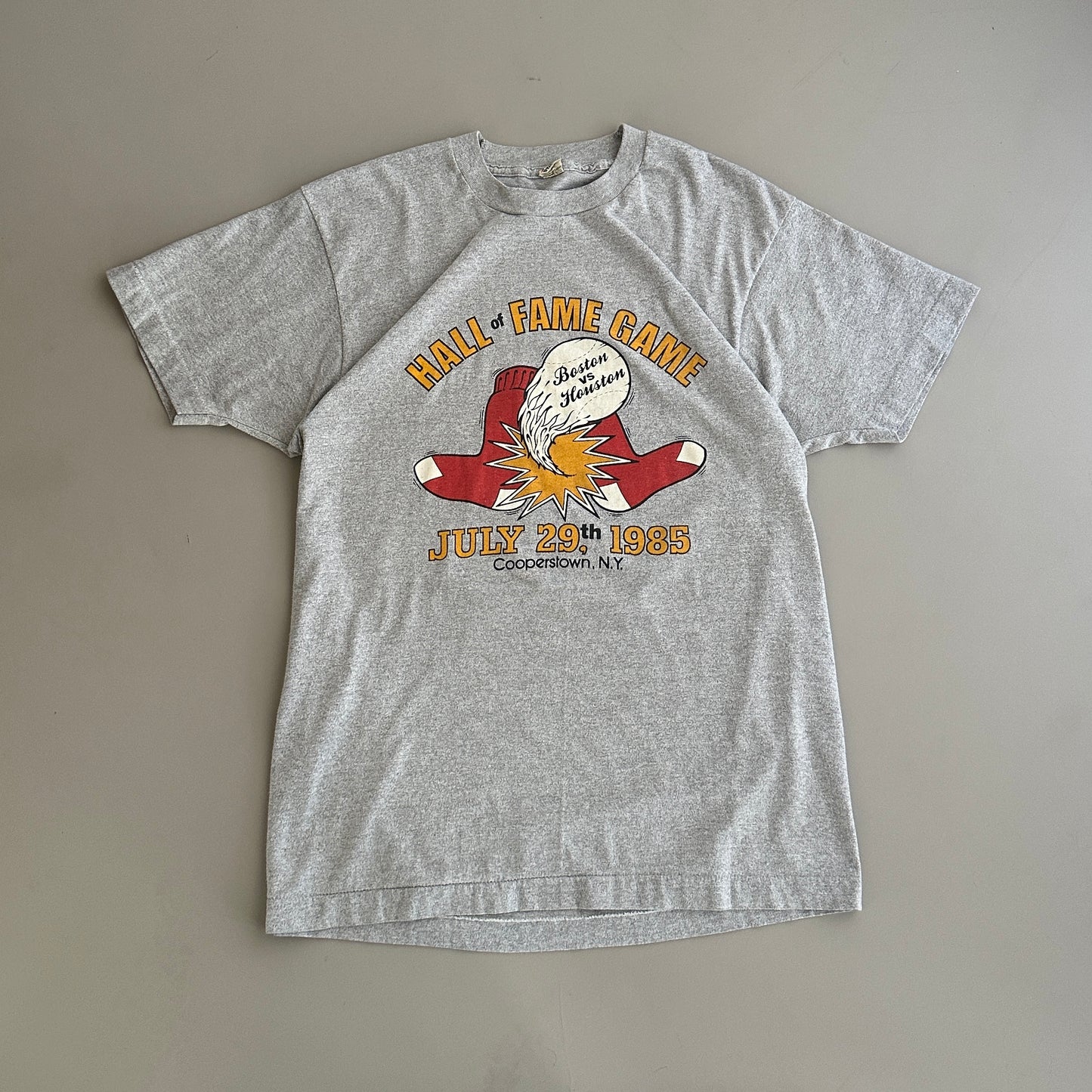 XL 1985 Hall of Fame Game Boston vs Houston T-shirt