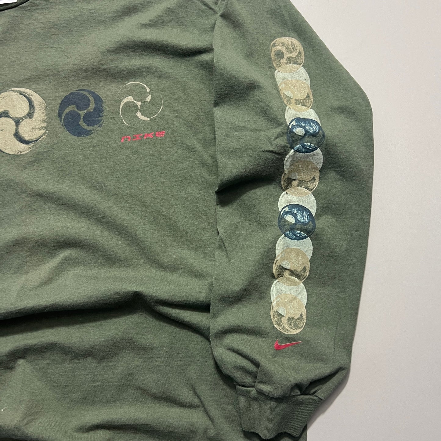XL 2000s Olive Green Nike Long Sleeve Shirt