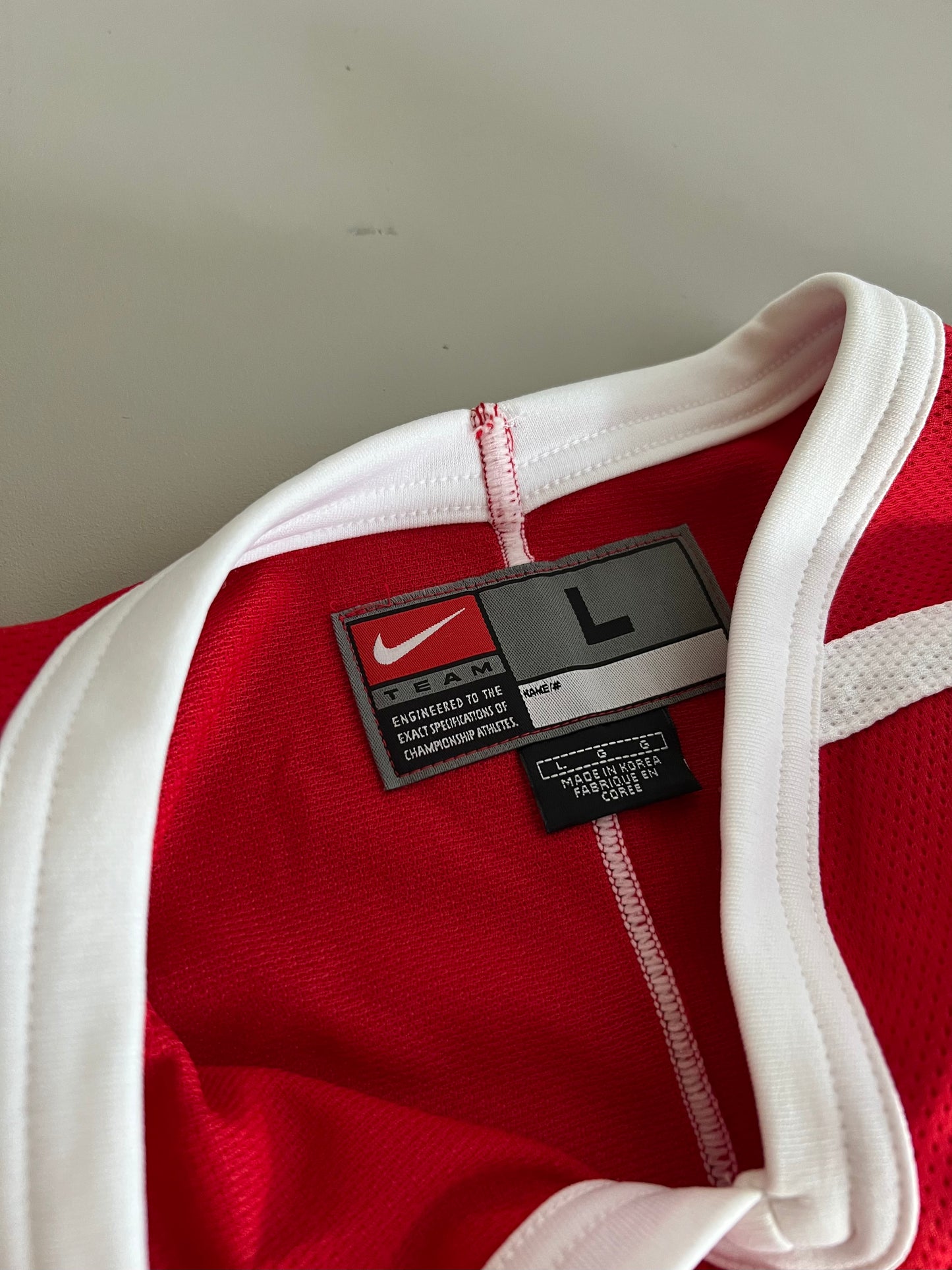 Large 90s Czech Republic Nike Hockey Jersey
