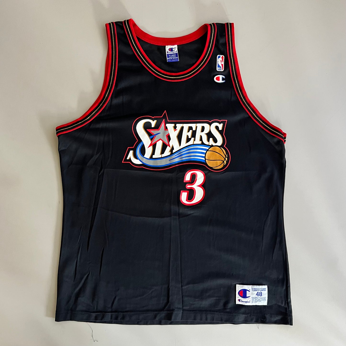 XL 90s Philadelphia 76ers Allen Iverson Jersey