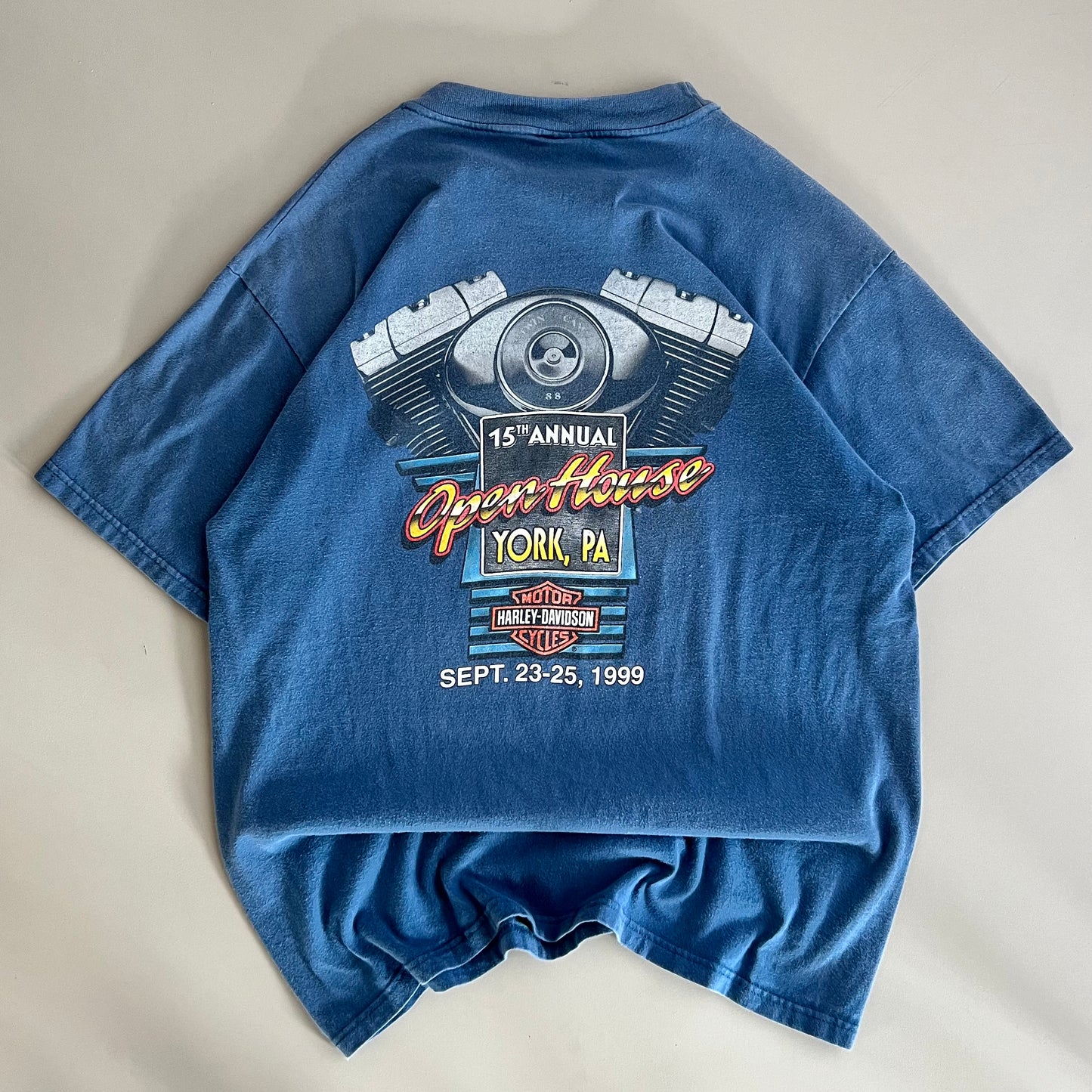 Large 1999 Harley Davidson Open House PA T-shirt