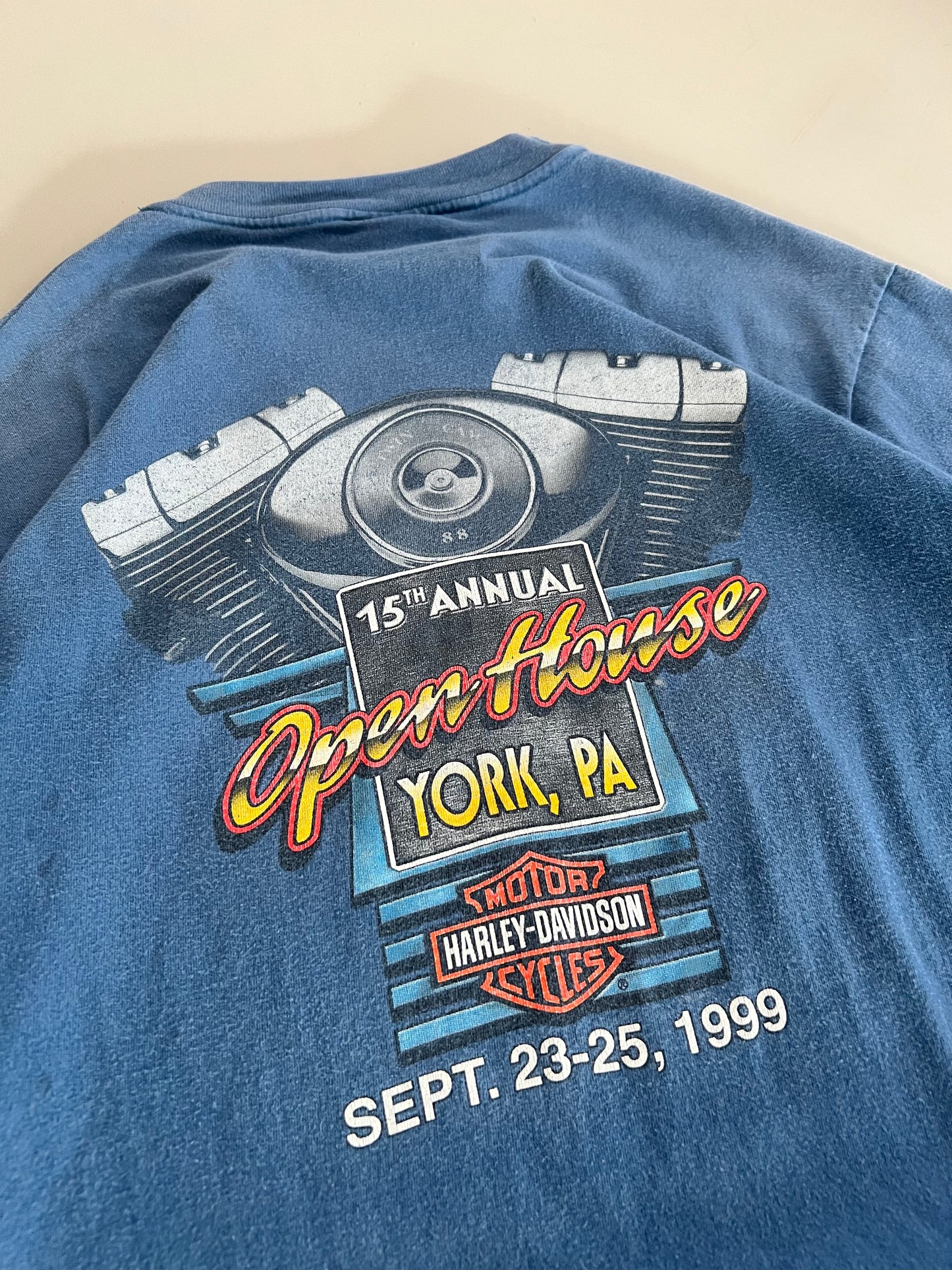 Large 1999 Harley Davidson Open House PA T-shirt