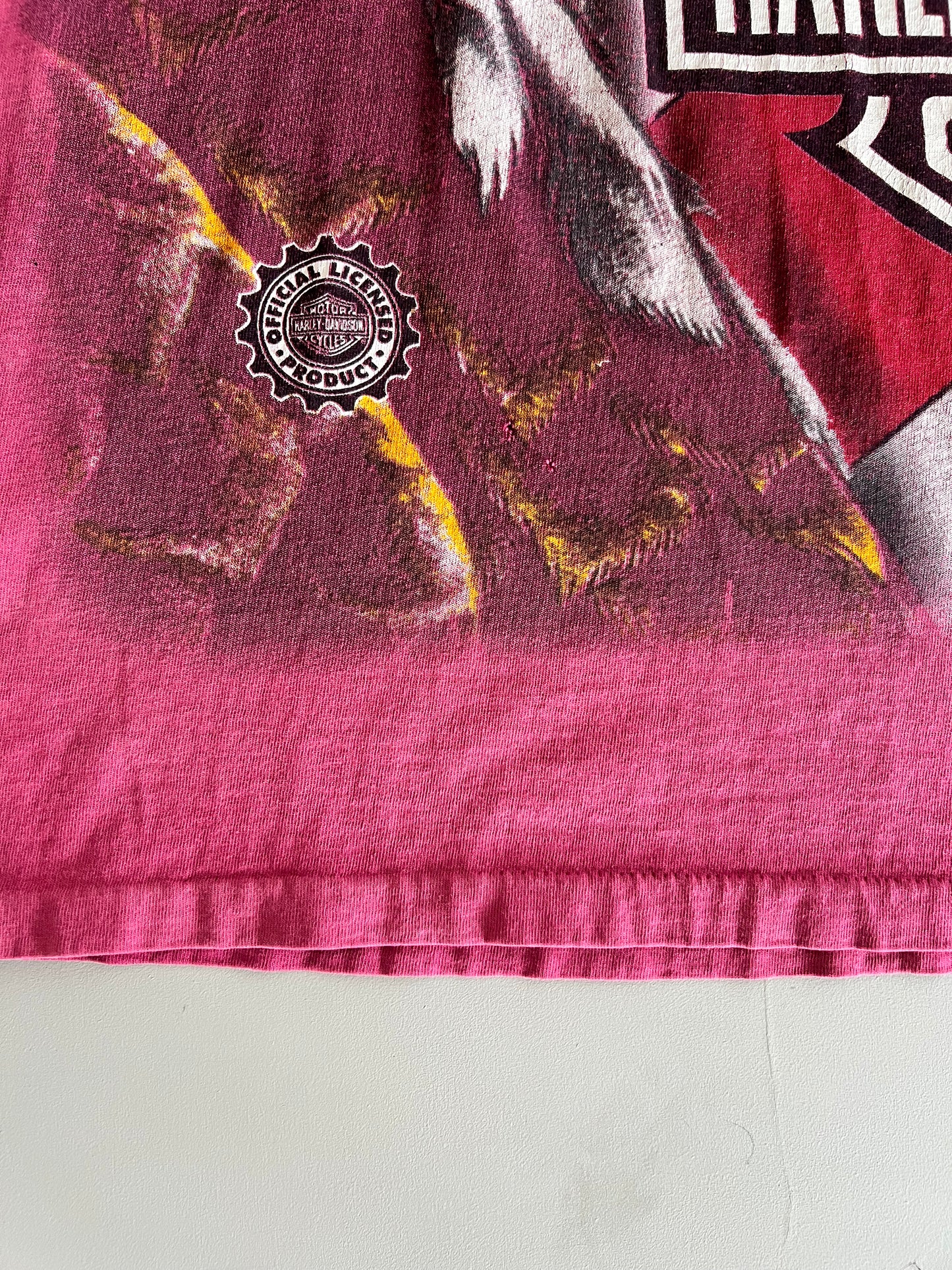 XL 1996 Harley-Davidson Eagle AOP T-shirt