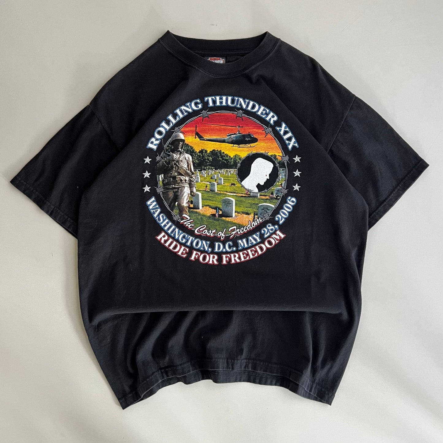 Large 2006 Harley Davidson Rolling Thunder T-shirt