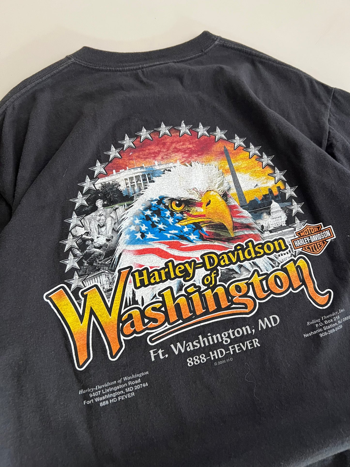 Large 2006 Harley Davidson Rolling Thunder T-shirt