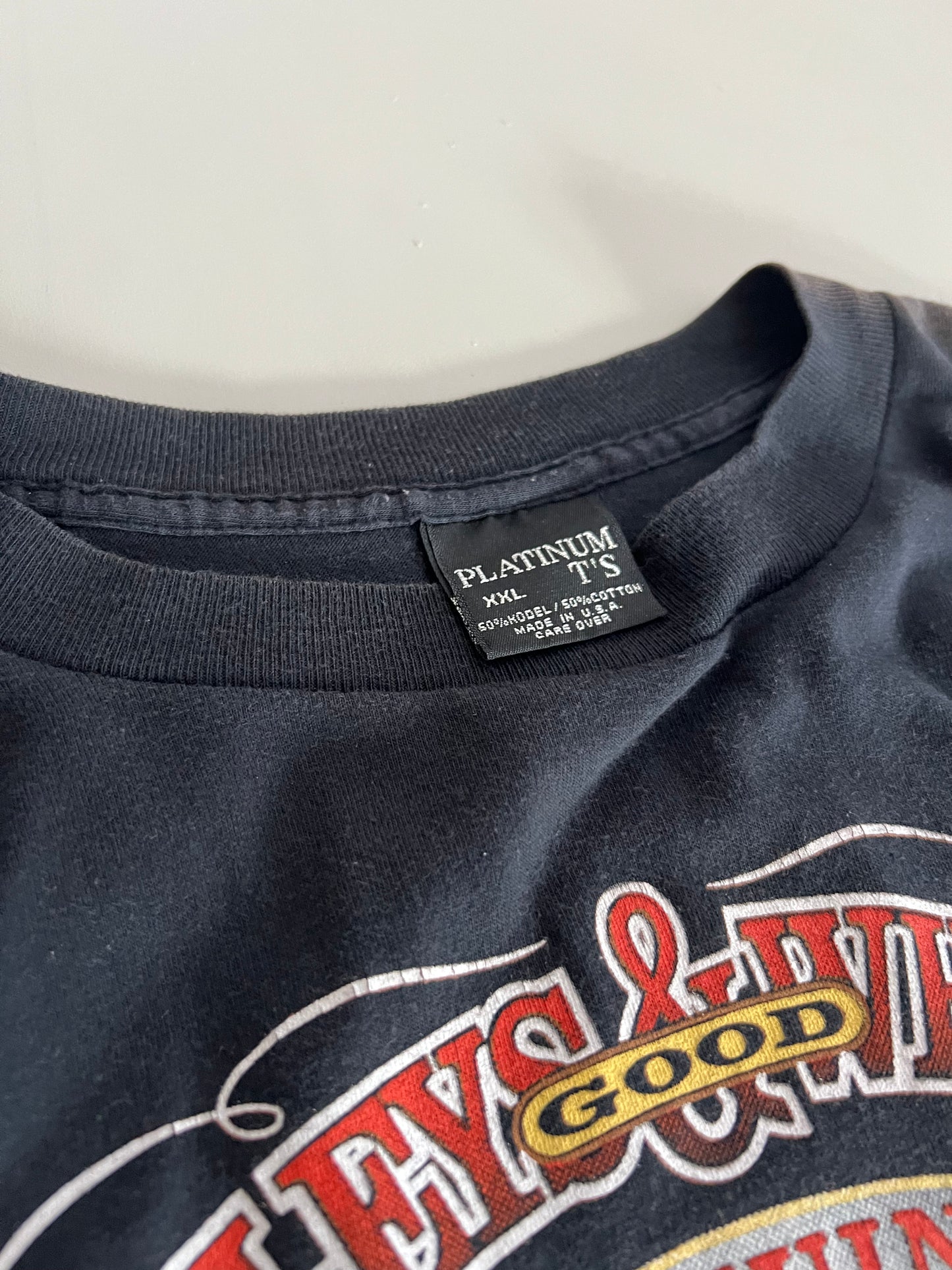 XXL 1987 Harley Davidson 3D Emblem T-shirt