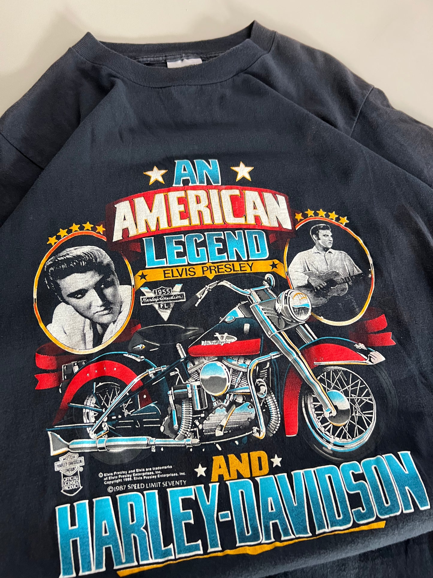 Large 1987 Harley Davidson American Legend T-shirt