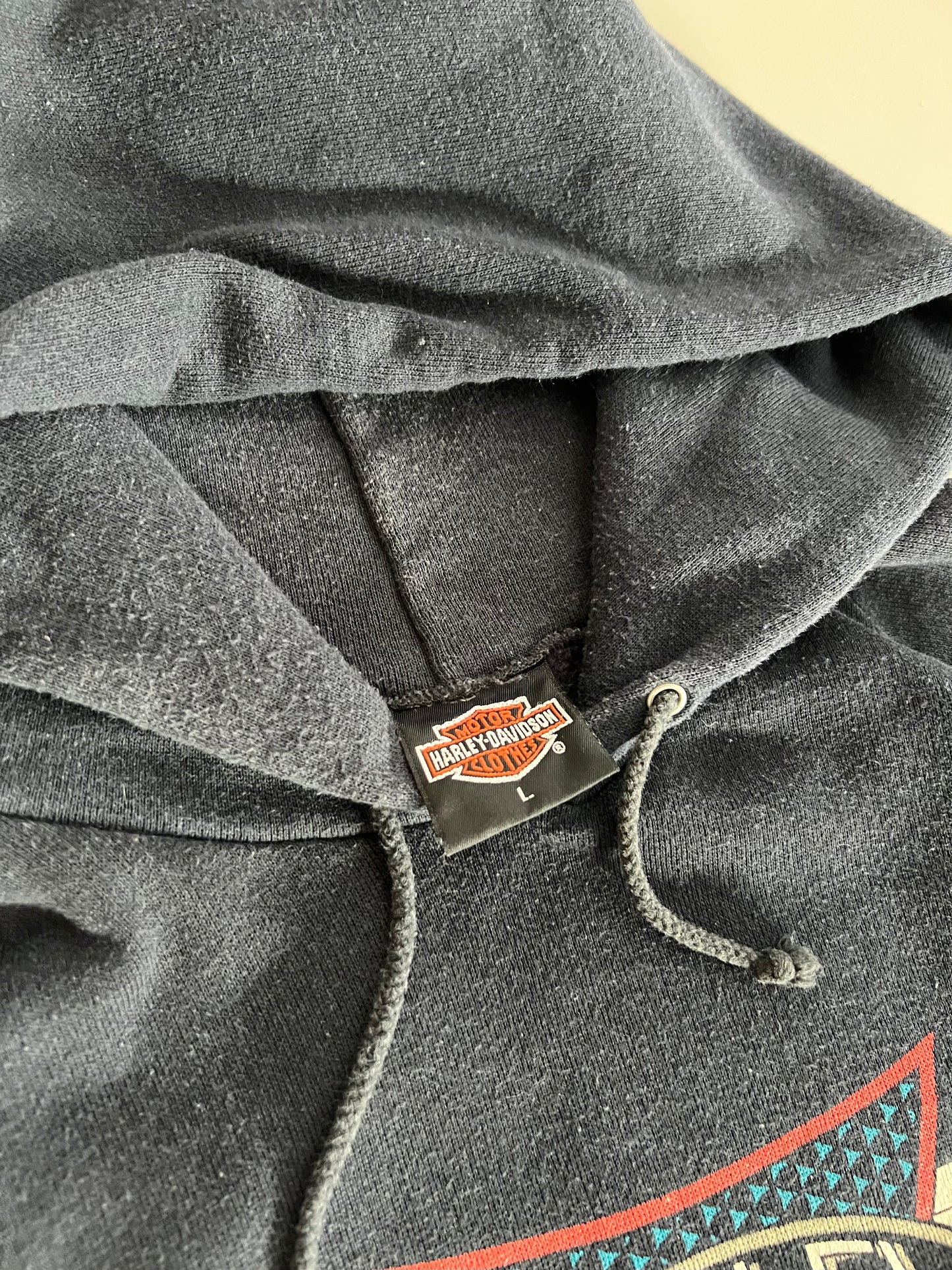Large 1991 Harley-Davidson 3D Emblem Charlotte, NC Sweatshirt