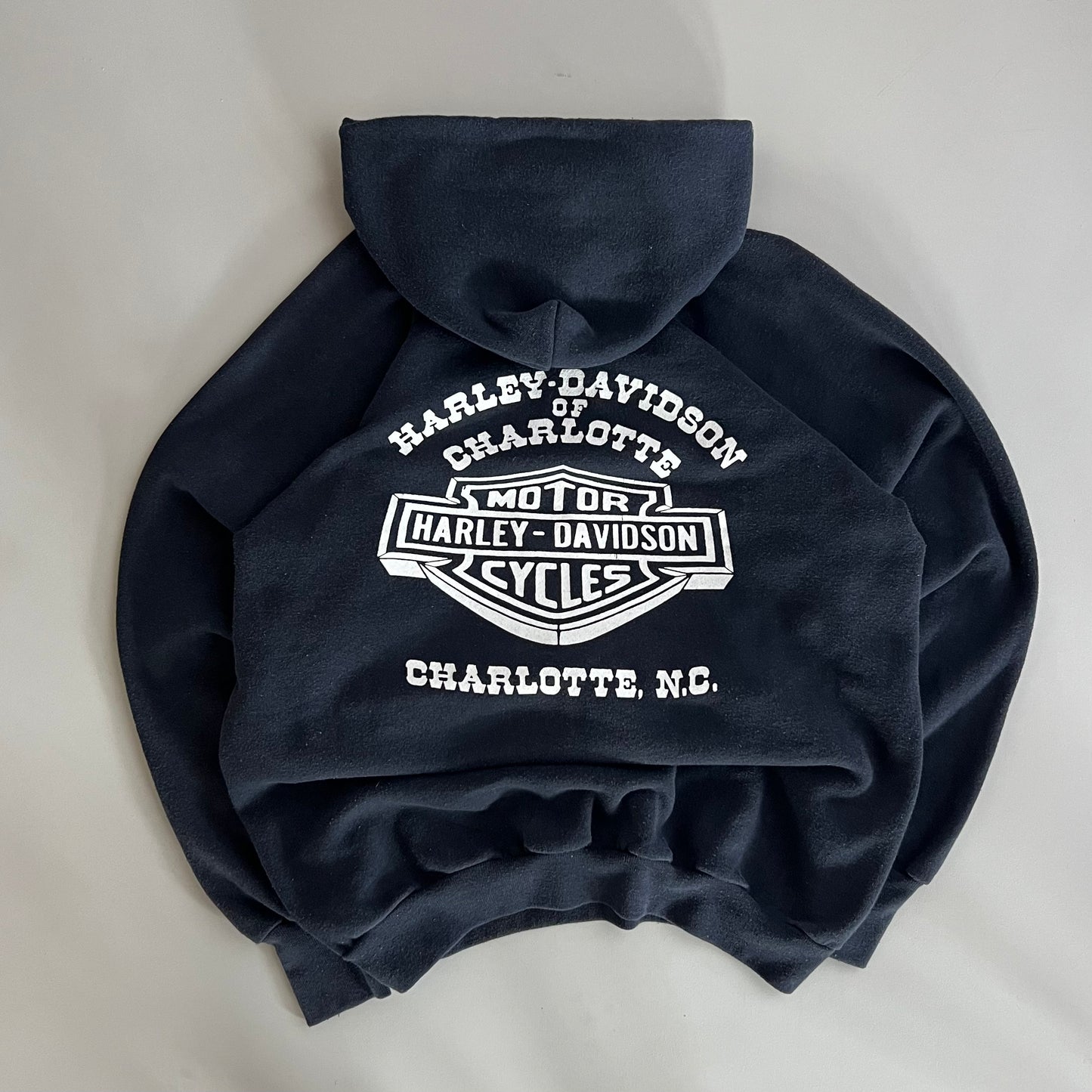 Large 1991 Harley-Davidson 3D Emblem Charlotte, NC Sweatshirt