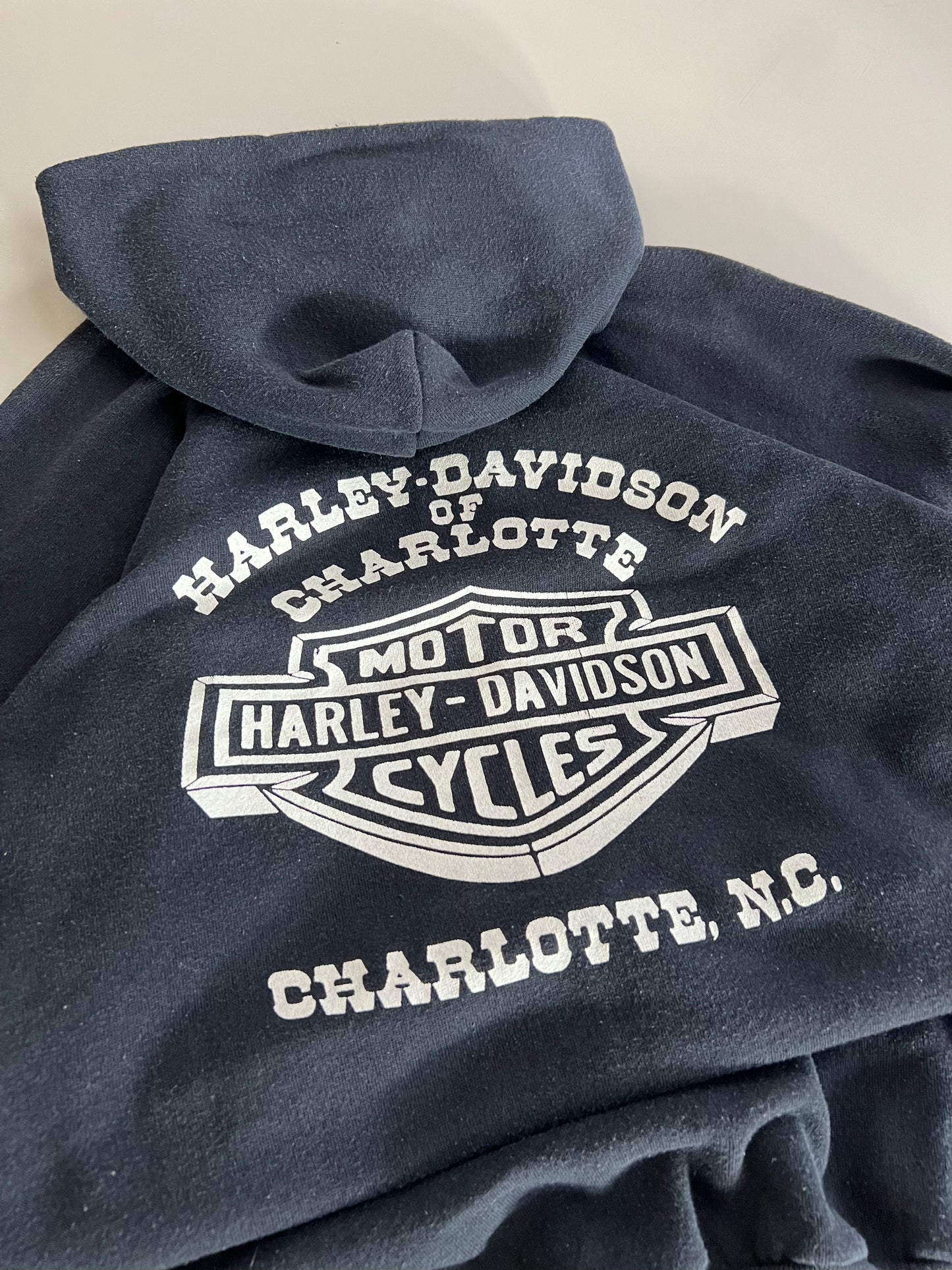 Large 1991 Harley-Davidson 3D Emblem Charlotte, NC Sweatshirt