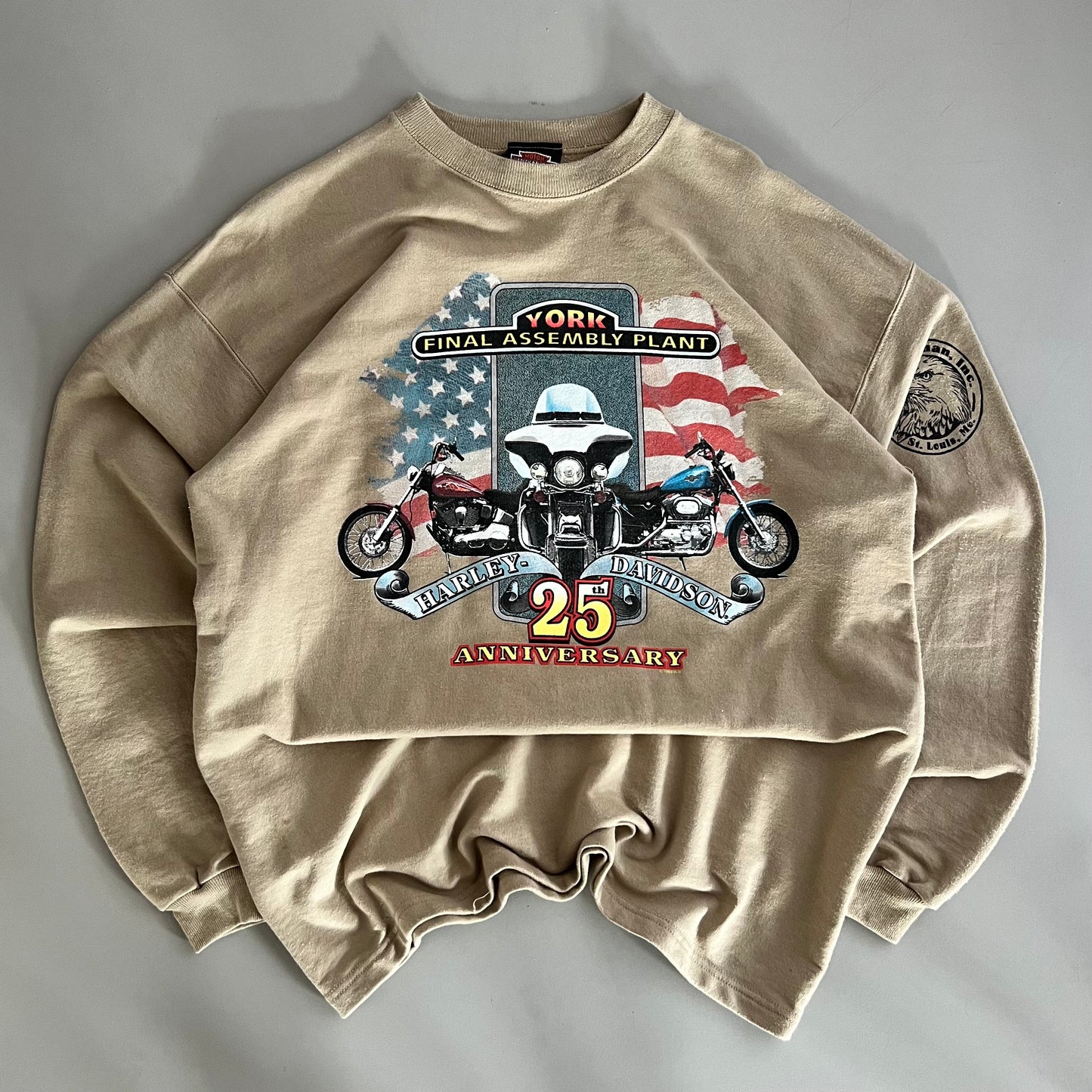 Large 1990 Harley Davidson York Final Assembly Plant T-Shirt