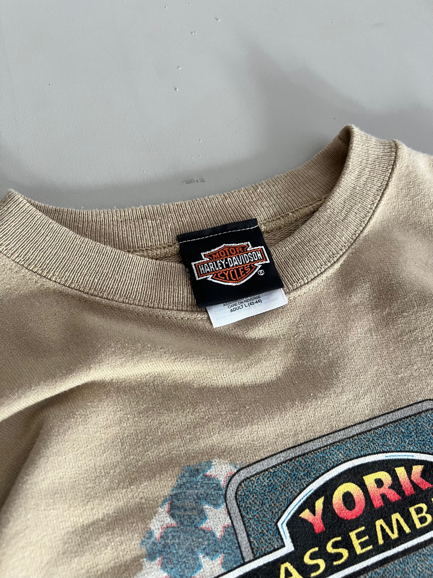 Large 1990 Harley Davidson York Final Assembly Plant T-Shirt