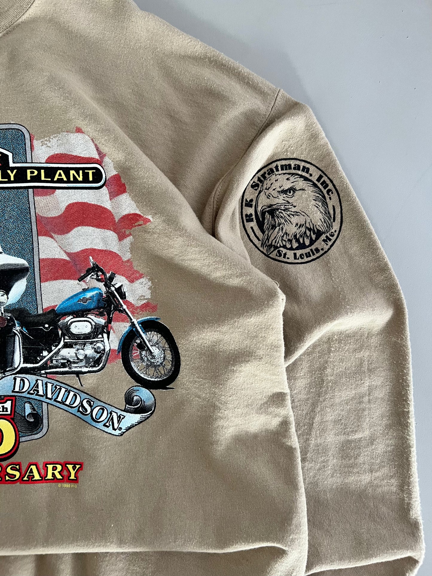 Large 1990 Harley Davidson York Final Assembly Plant T-Shirt