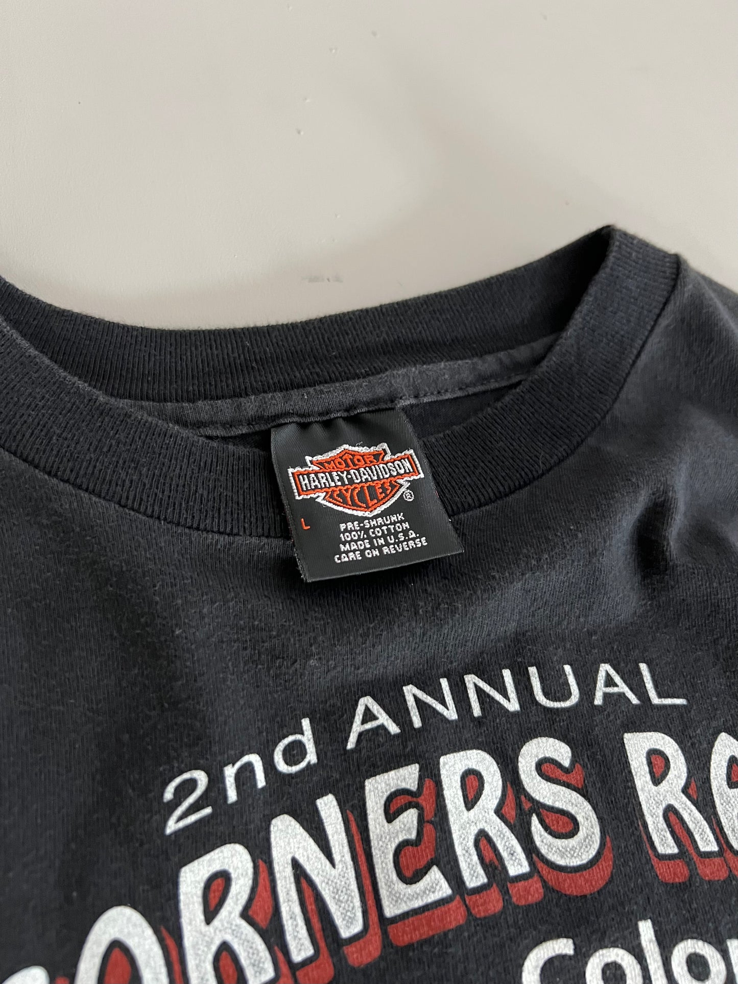 Large 1988 Harley Davidson HD Emblem Ignacio Colorado T-shirt
