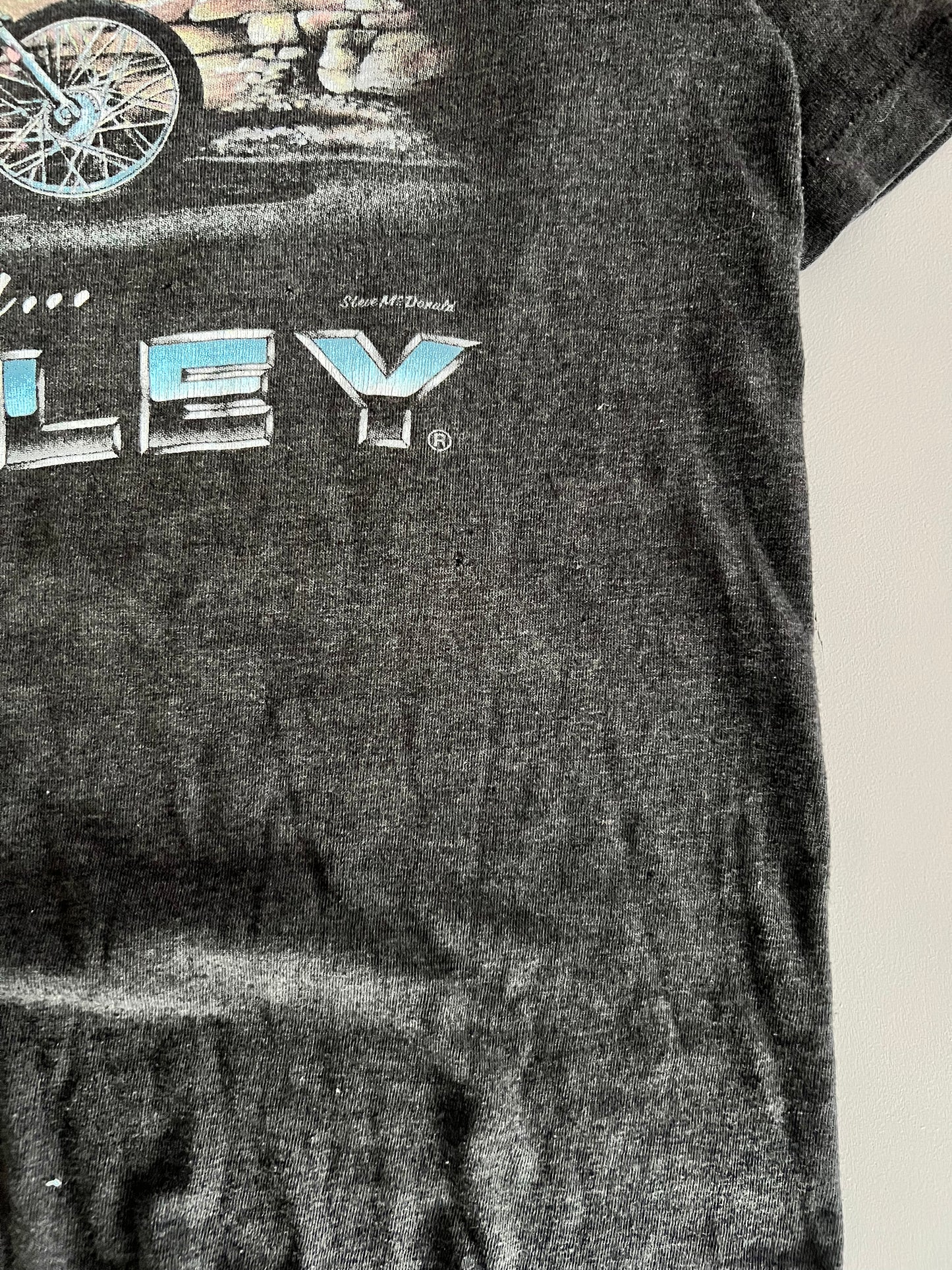 Small 1980s Harley Davidson SC 3D Emblem T-shirt
