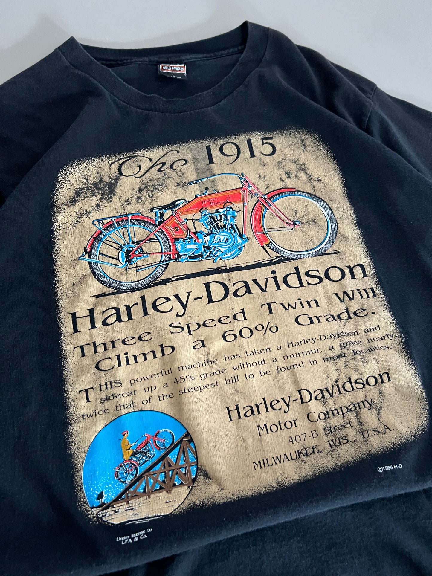 Large 1996 Harley Davidson Motor Co T-shirt