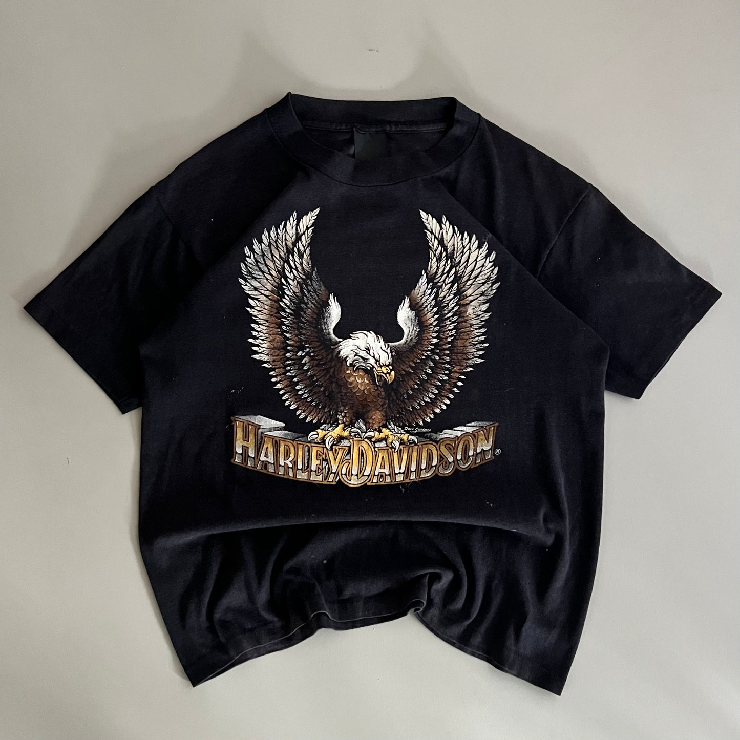 Medium 1980s Harley Davidson Texas 3D Emblem T-shirt