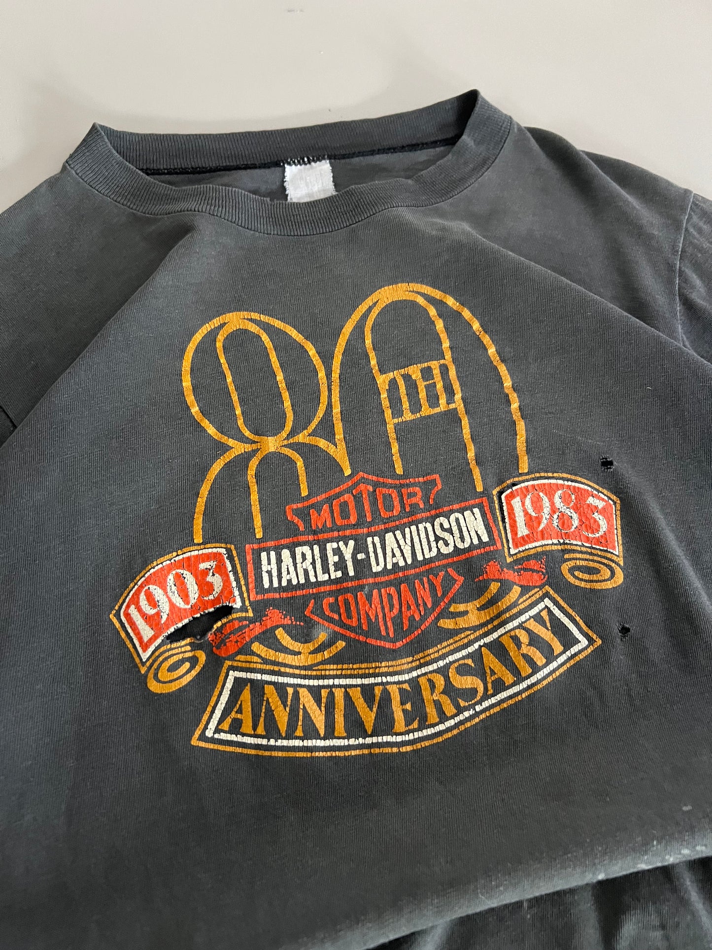 Medium 1983 Thrashed Harley Davidson South Carolina T-shirt