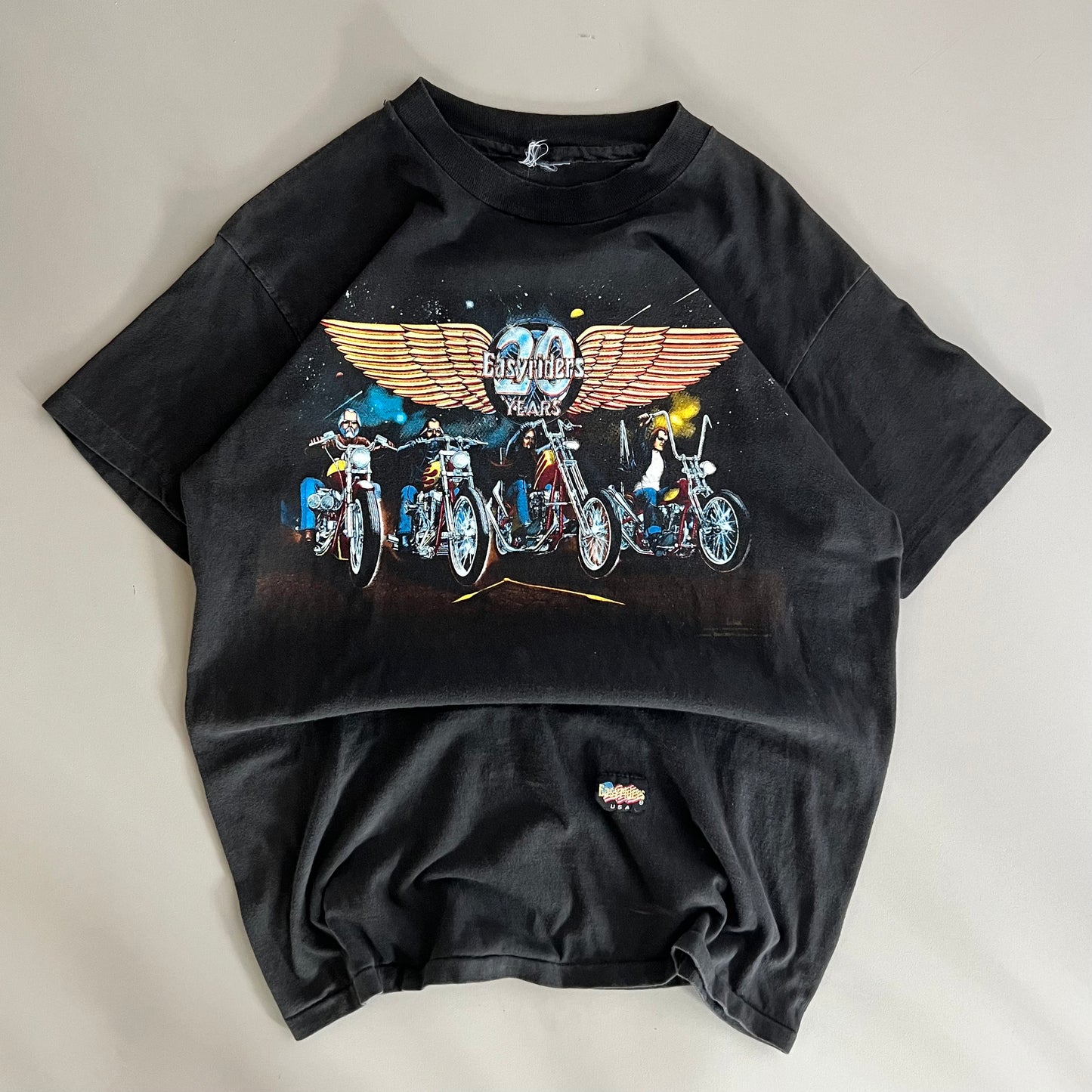 Small 1992 Easy Riders 20th Anniversary T-shirt