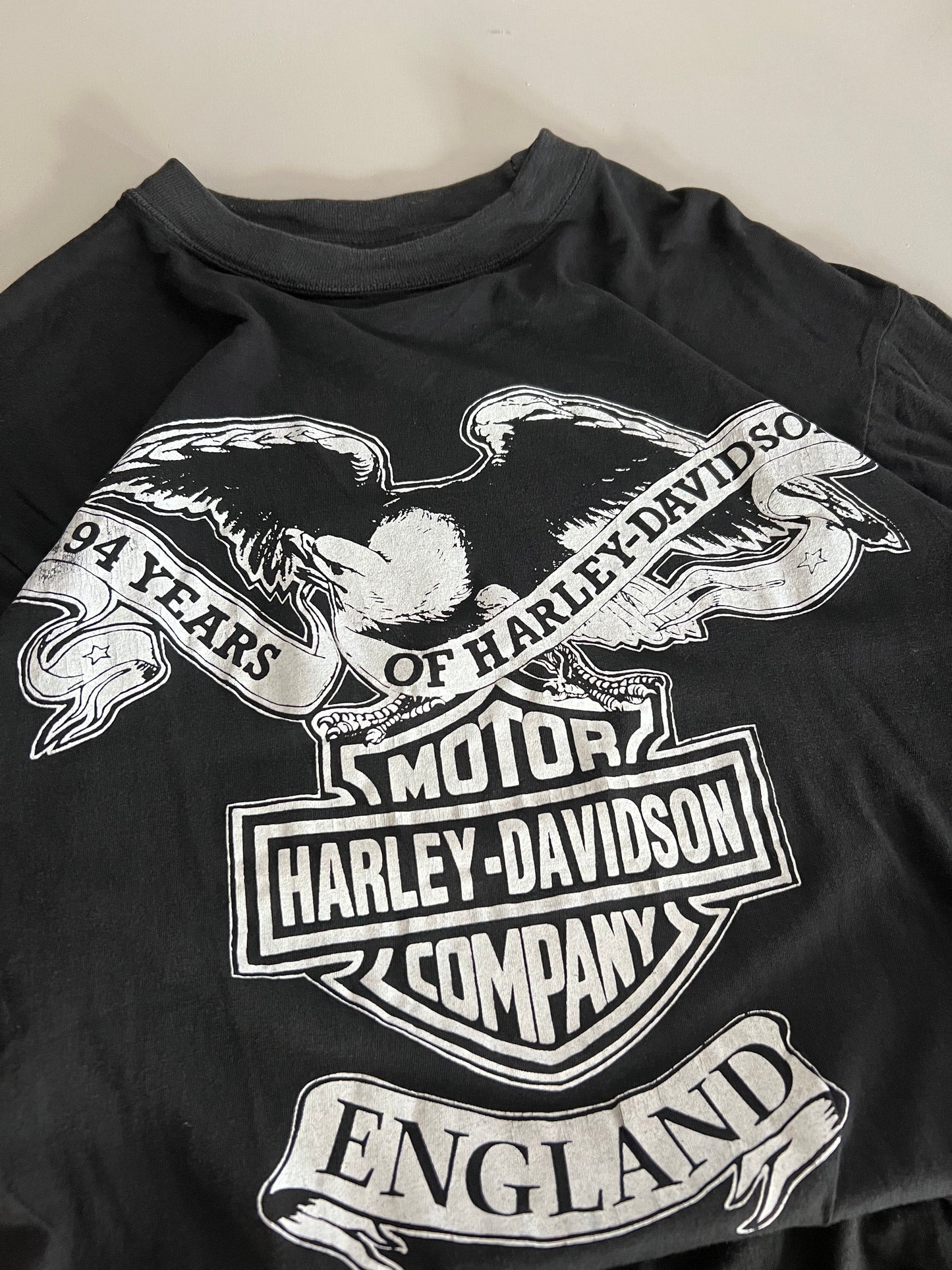 Small 80s Harley-Davidson England Bootleg T-shirt