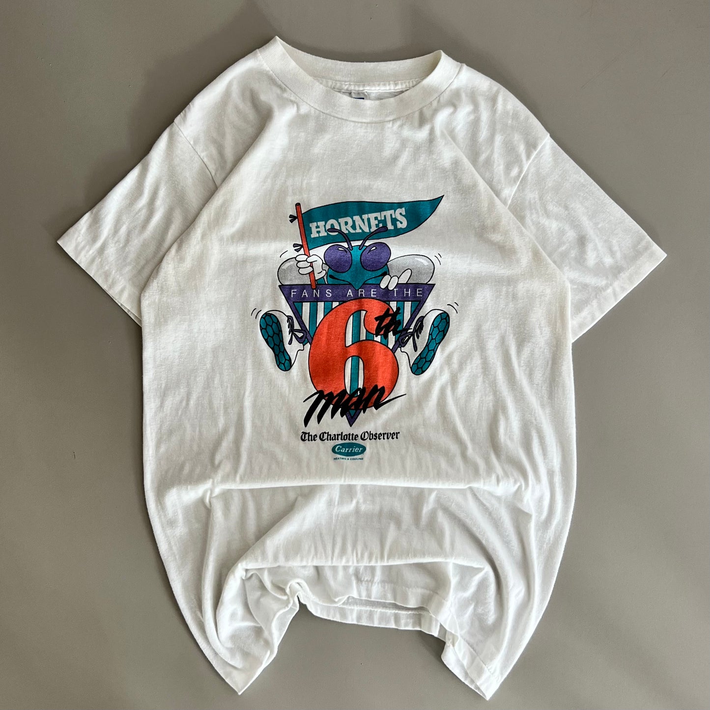 Large 90s Charlotte Observer Hornets T-shirt