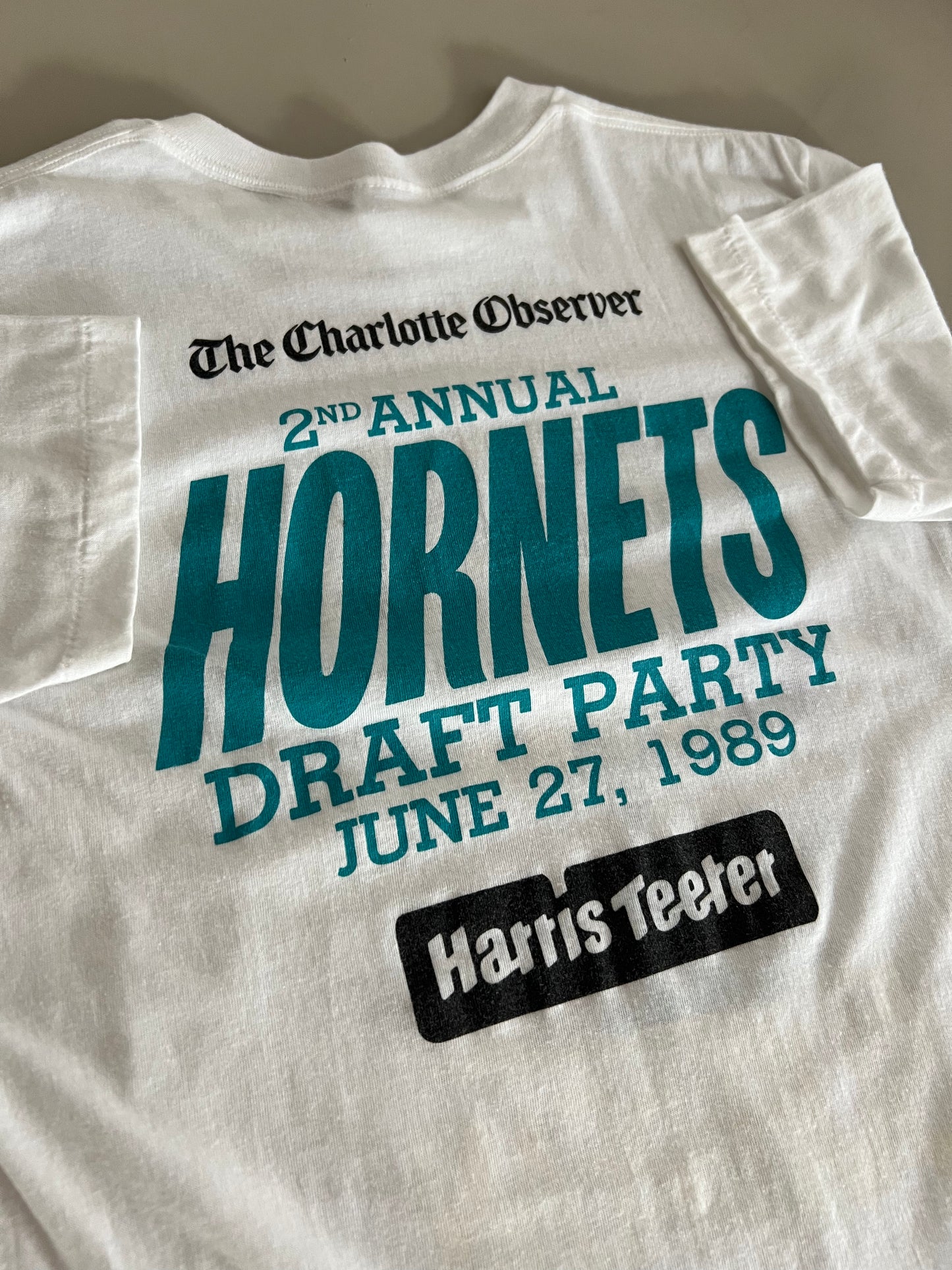 XL 1989 Charlotte Hornets SuperFan T-shirt