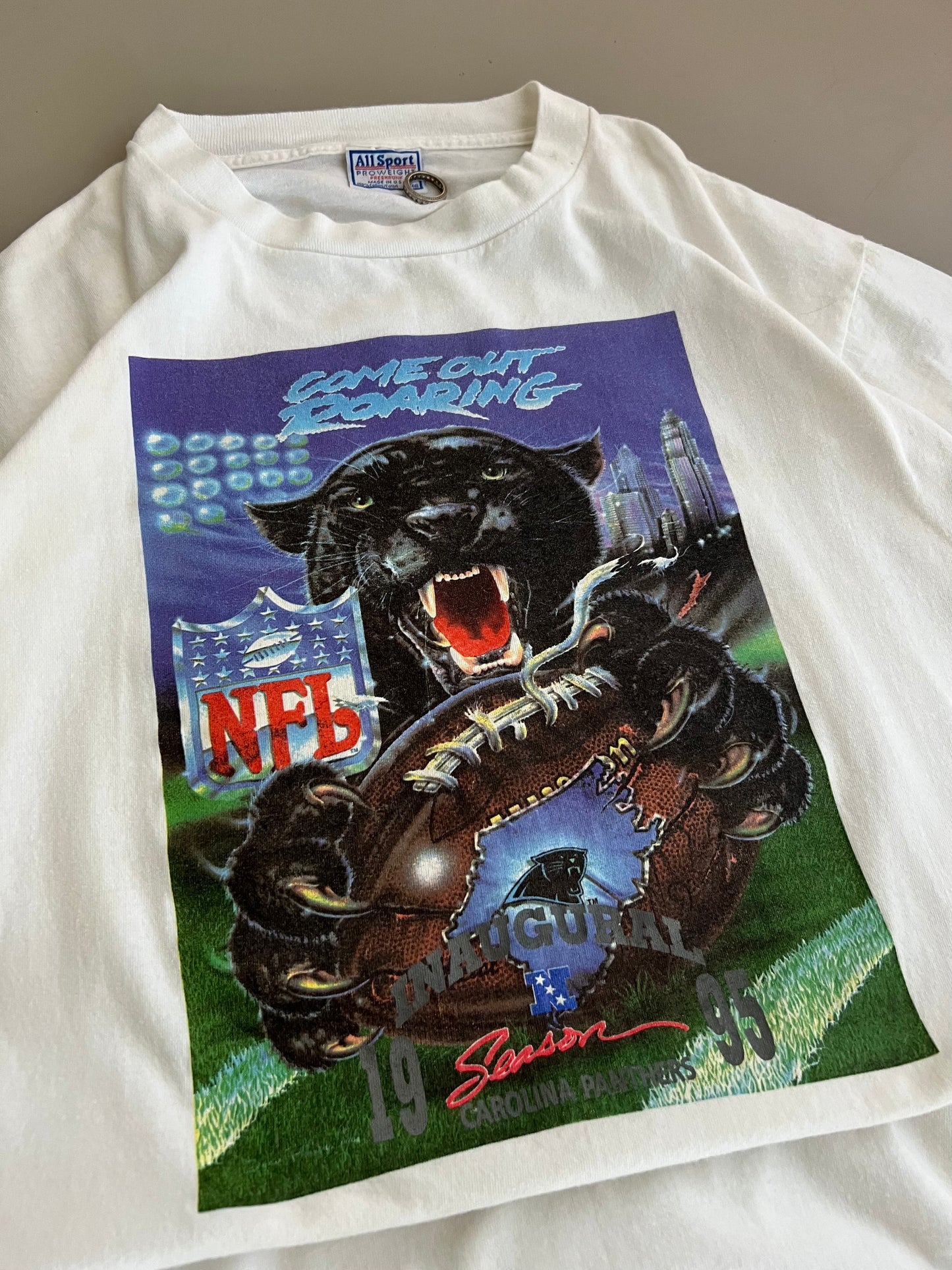 XL 1995 Carolina Panthers Inaugural Season T-shirt