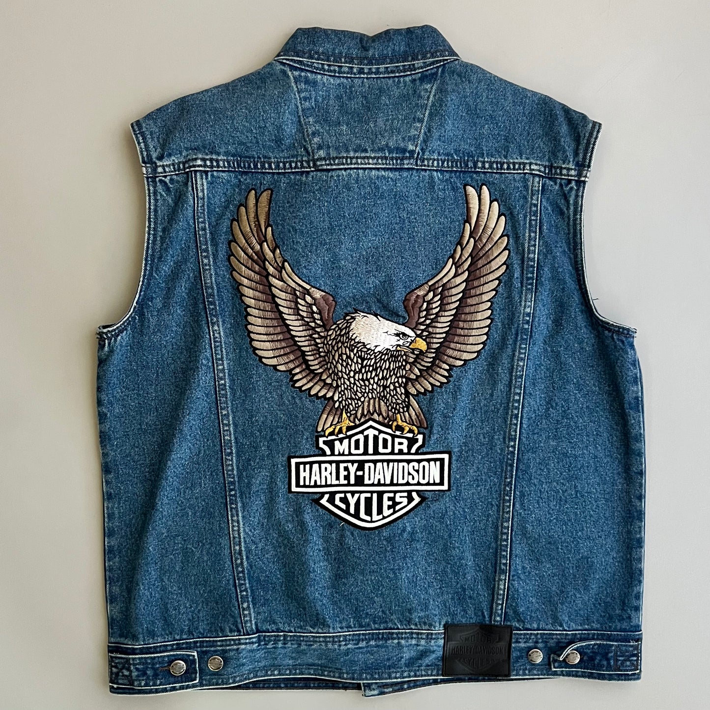 Large 2000s Harley-Davidson Denim Vest