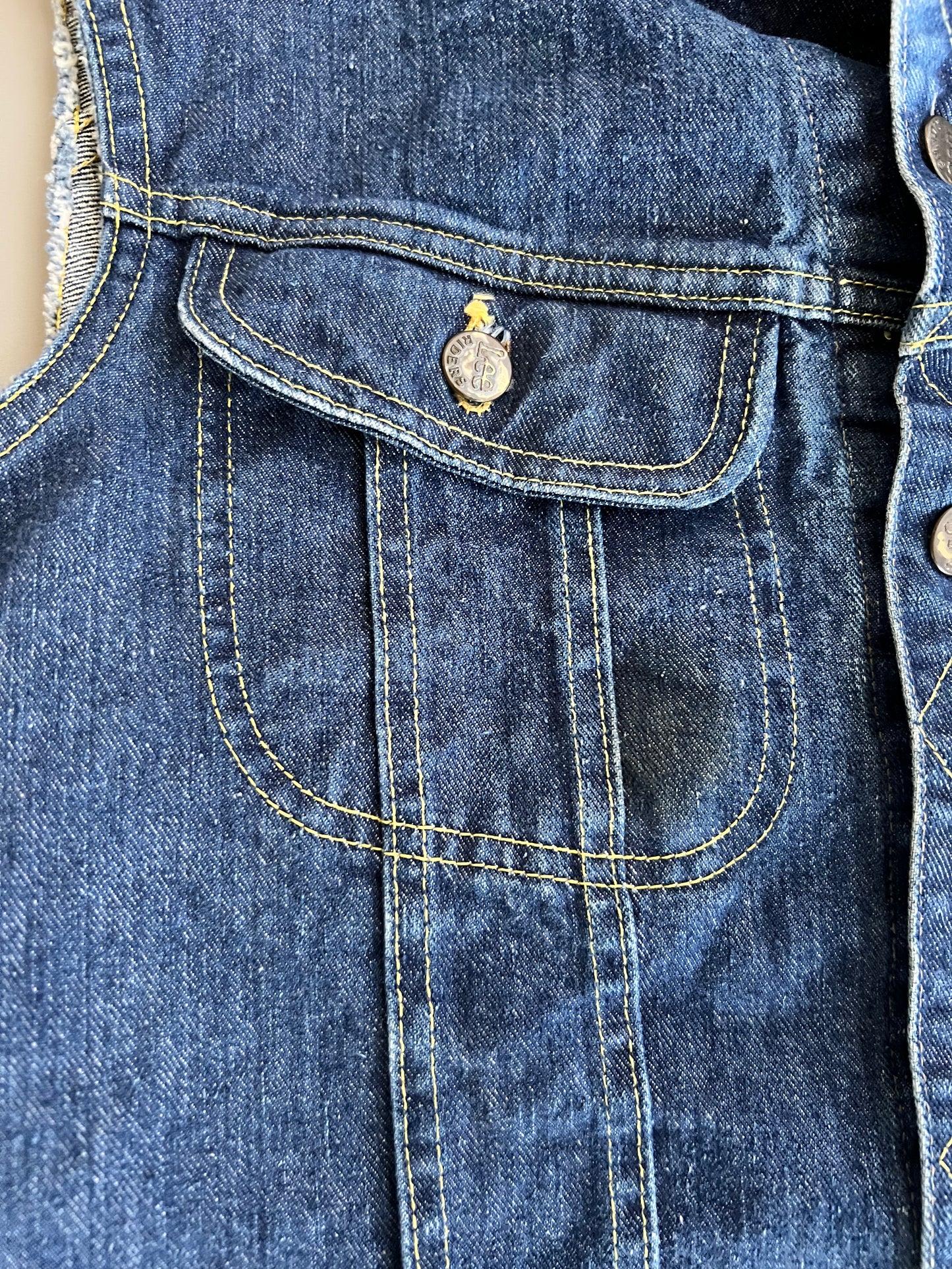 Medium 60s Lee 101-j Denim Vest