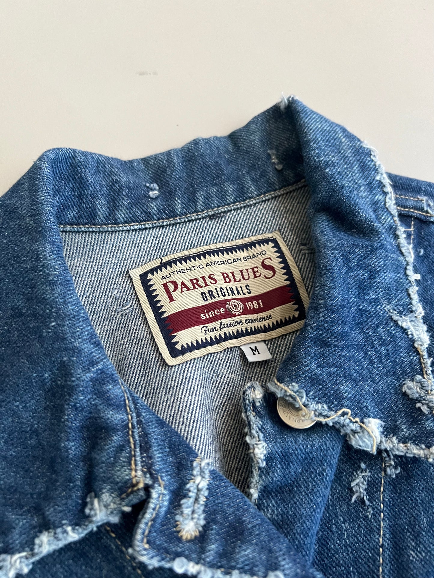 Medium 90s Paris Blues Denim Vest