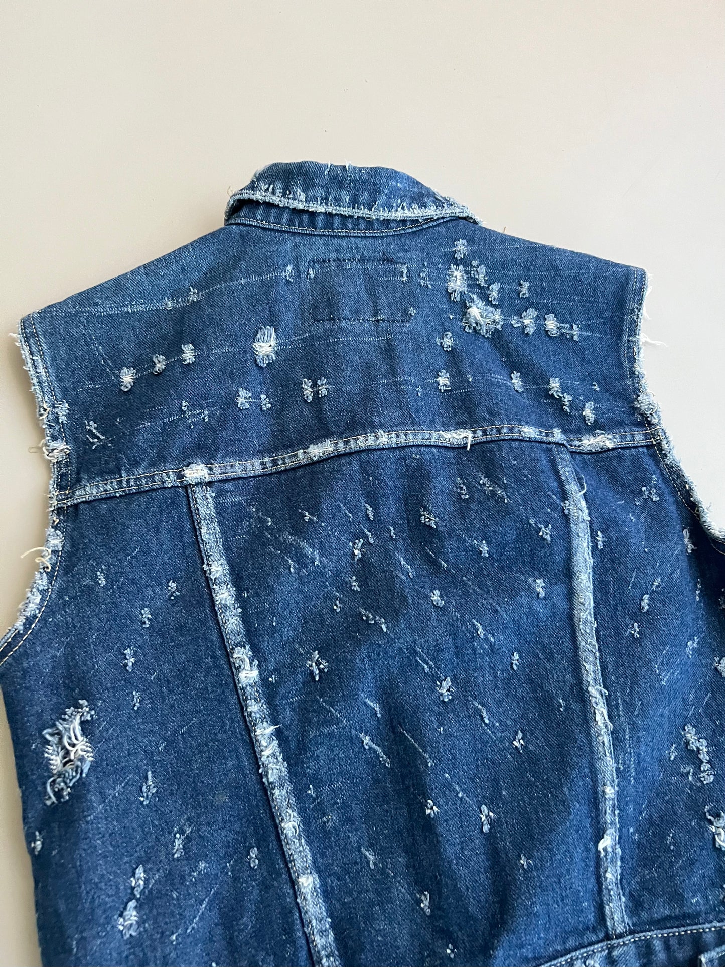 Medium 90s Paris Blues Denim Vest