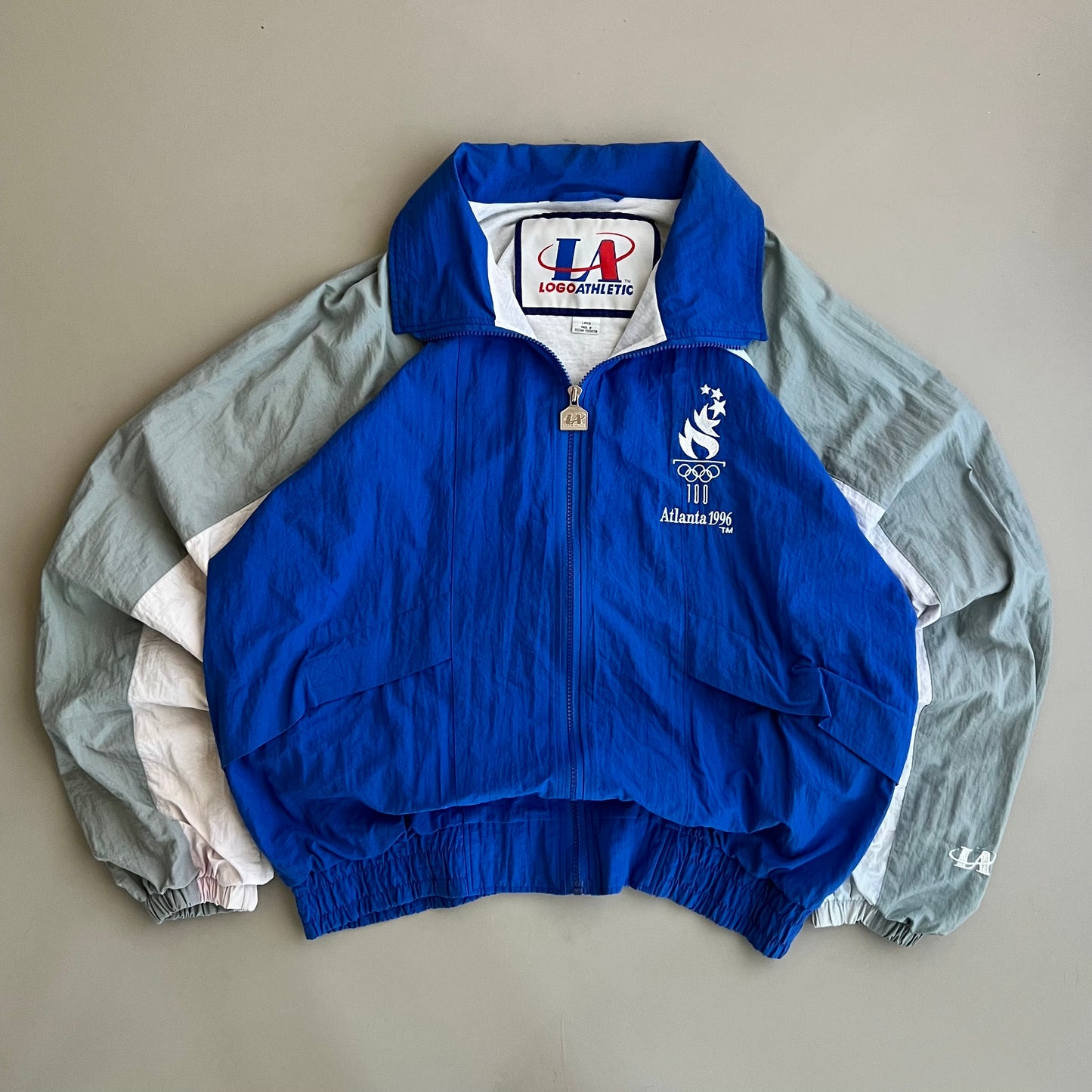 Large 1996 Atlanta Olympics Logo Athletic Jacket