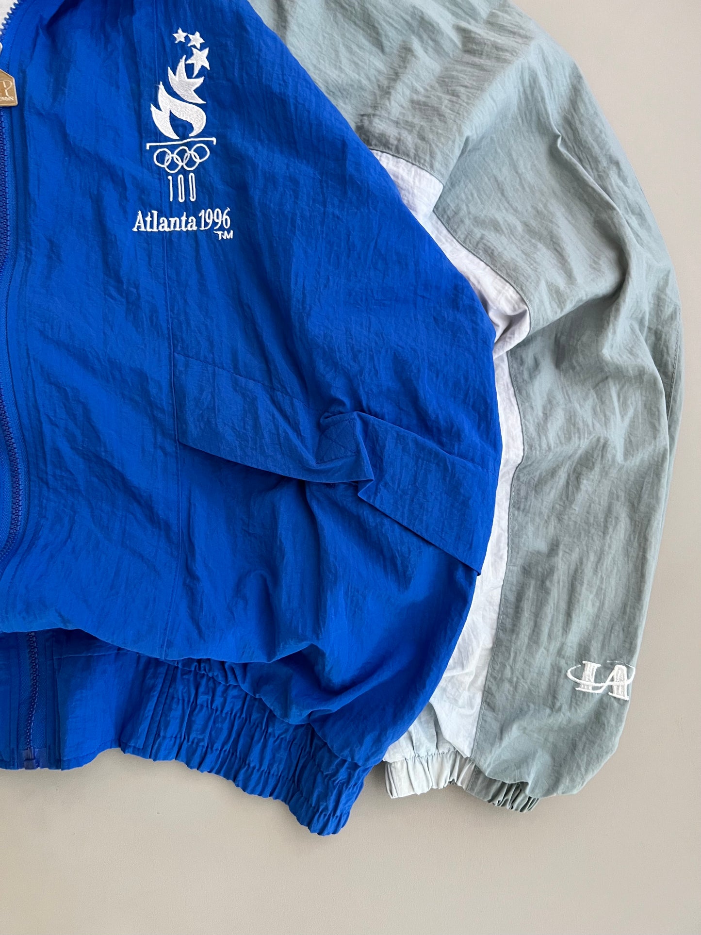 Large 1996 Atlanta Olympics Logo Athletic Jacket
