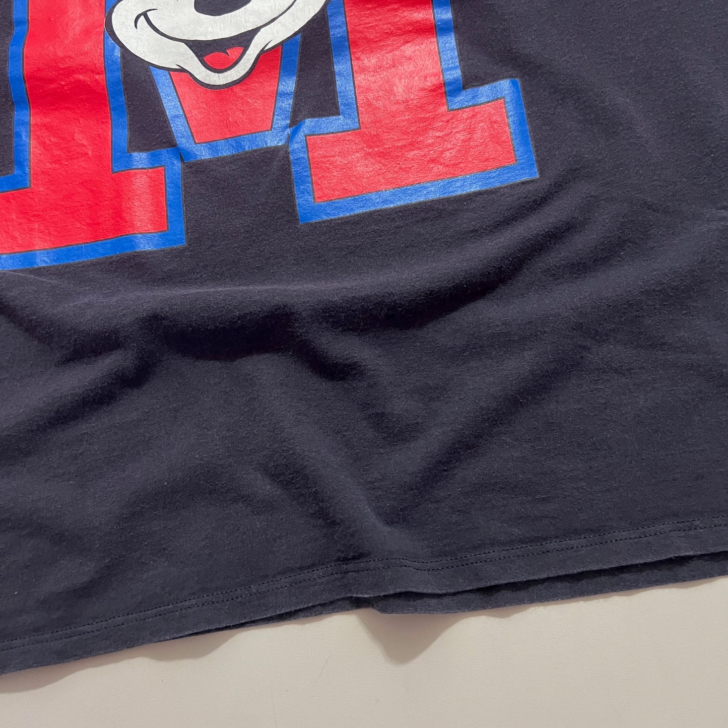 Large 1990s Black Mickey Mouse T-Shirt