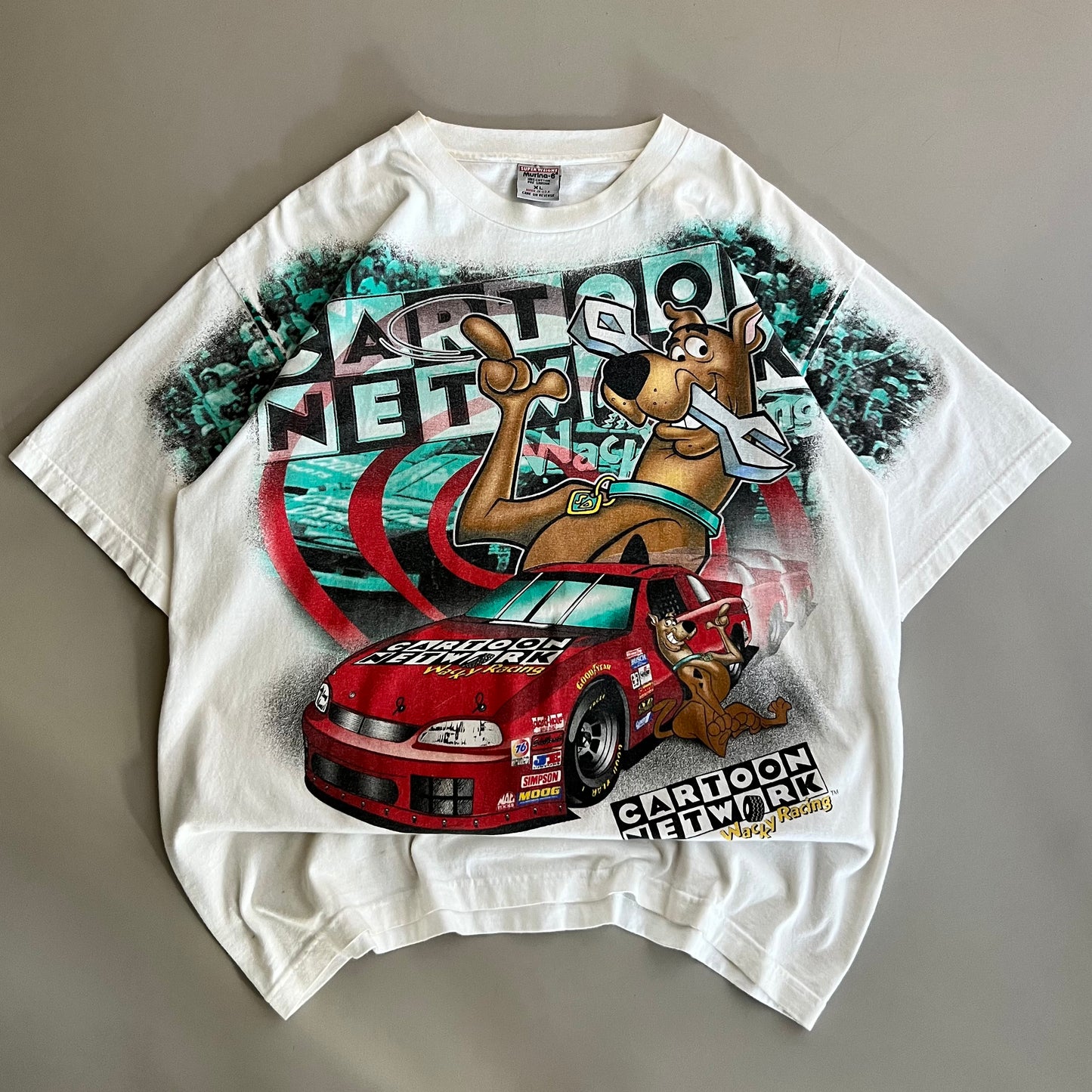 XL 2000 Scooby Doo Cartoon Network Racing AOP T-shirt