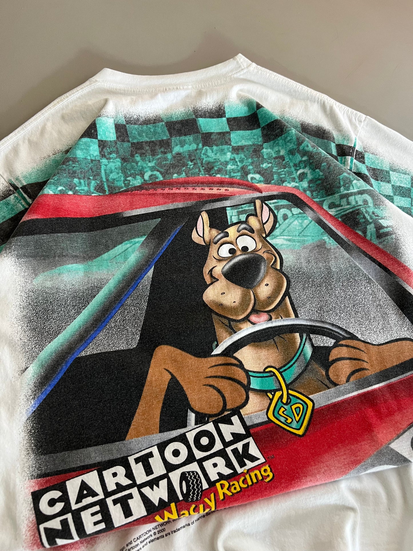 XL 2000 Scooby Doo Cartoon Network Racing AOP T-shirt
