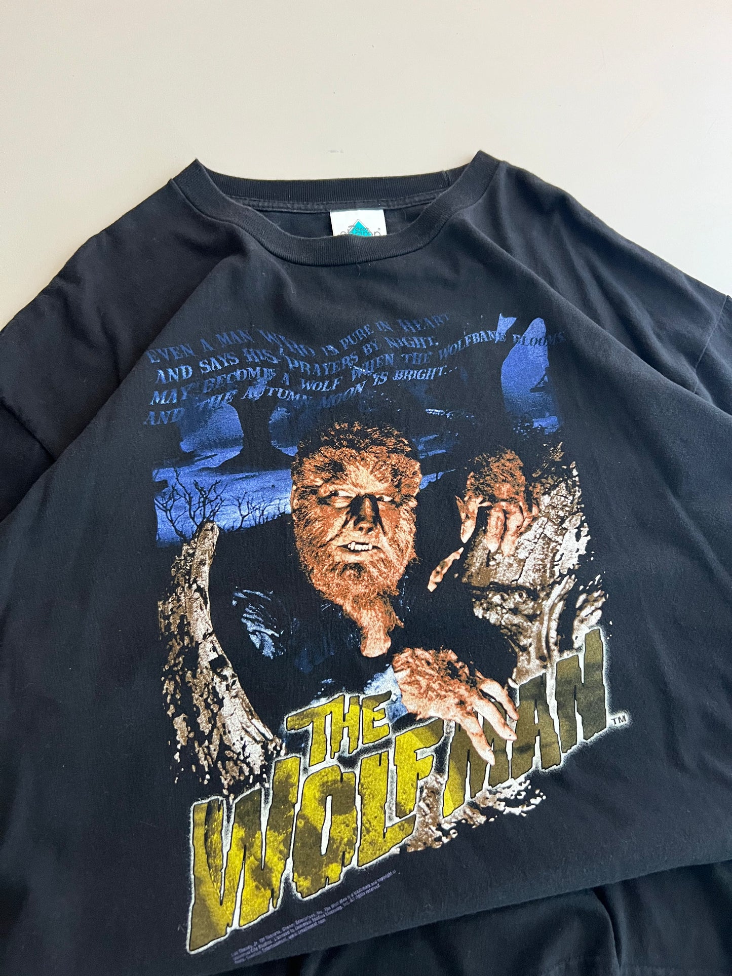 XL 90s The Wolfman Universal Studios Monsters T-shirt